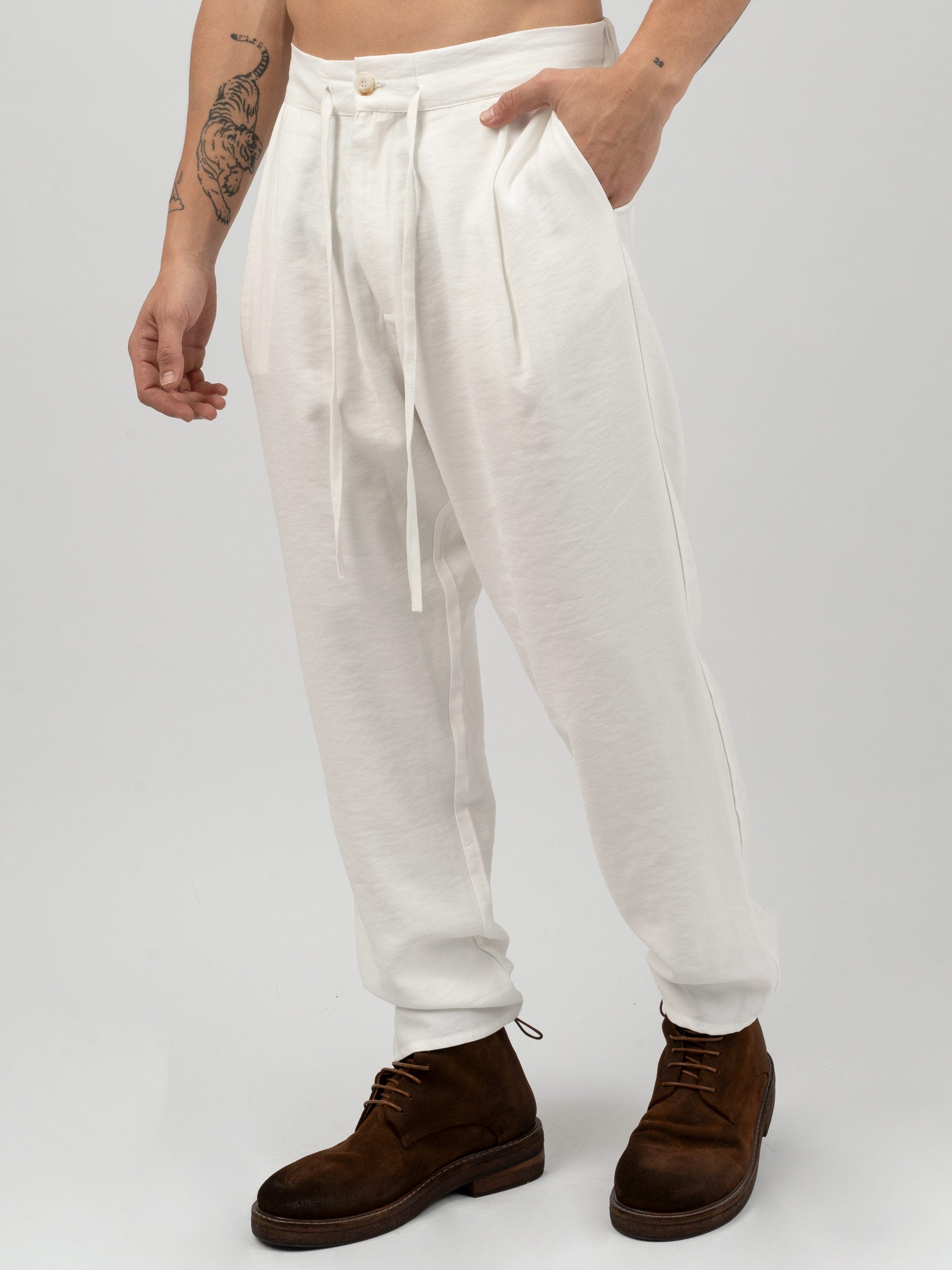 Drawstring Tapered Trousers - INN7