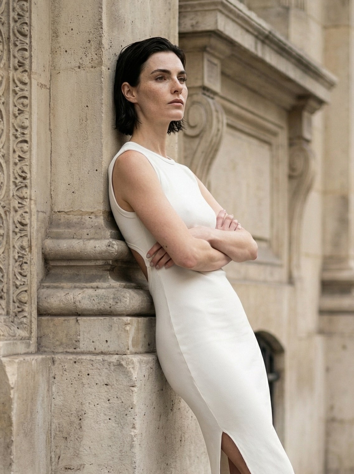 THOM KROM - DRESS - Editorial - Leaning Pose