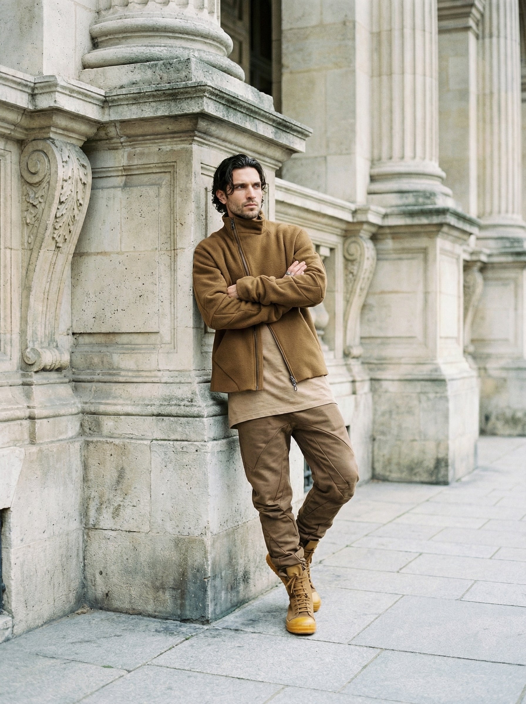 LEON EMANUEL BLANCK - DIS-M-LJ DISTORTION L JACKET - Editorial - Leaning Pose