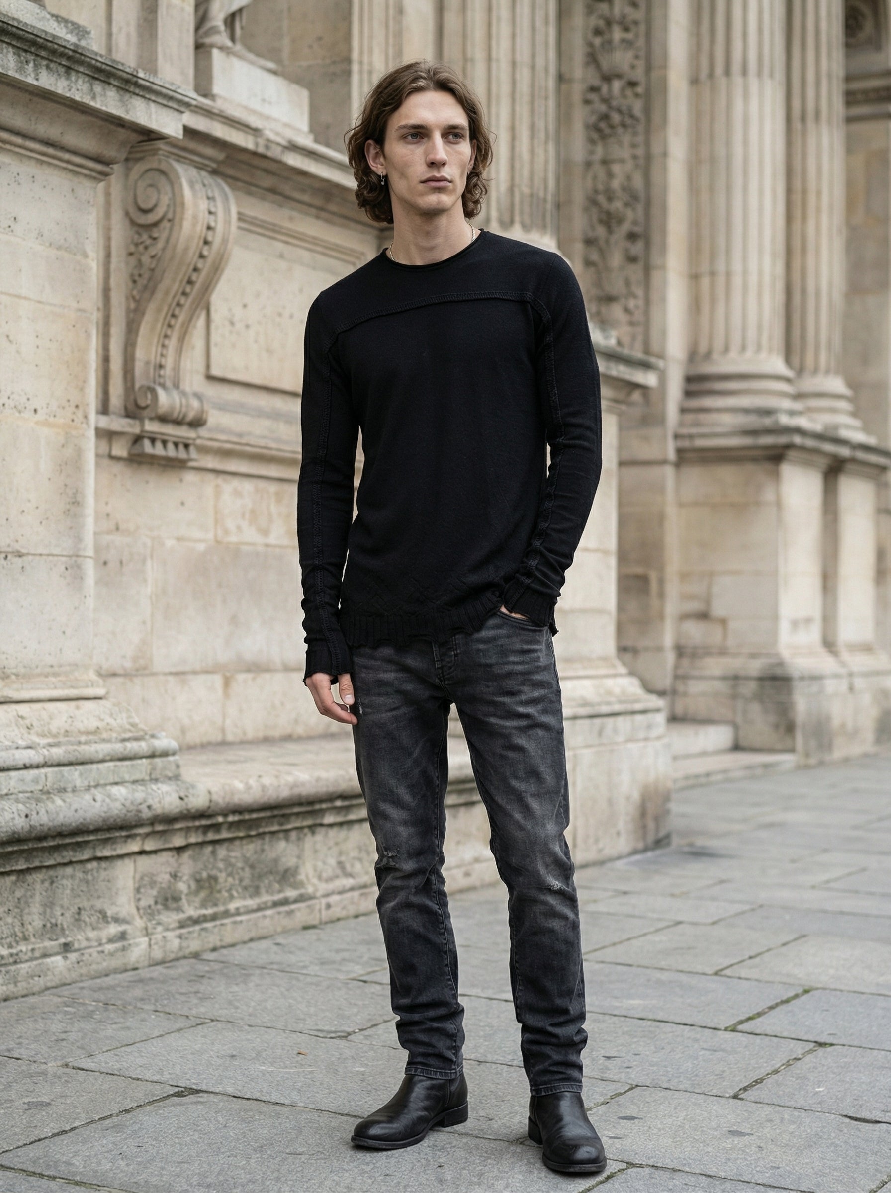 MD75 - Wool Long-Sleeve - Full Body - Standing Pose