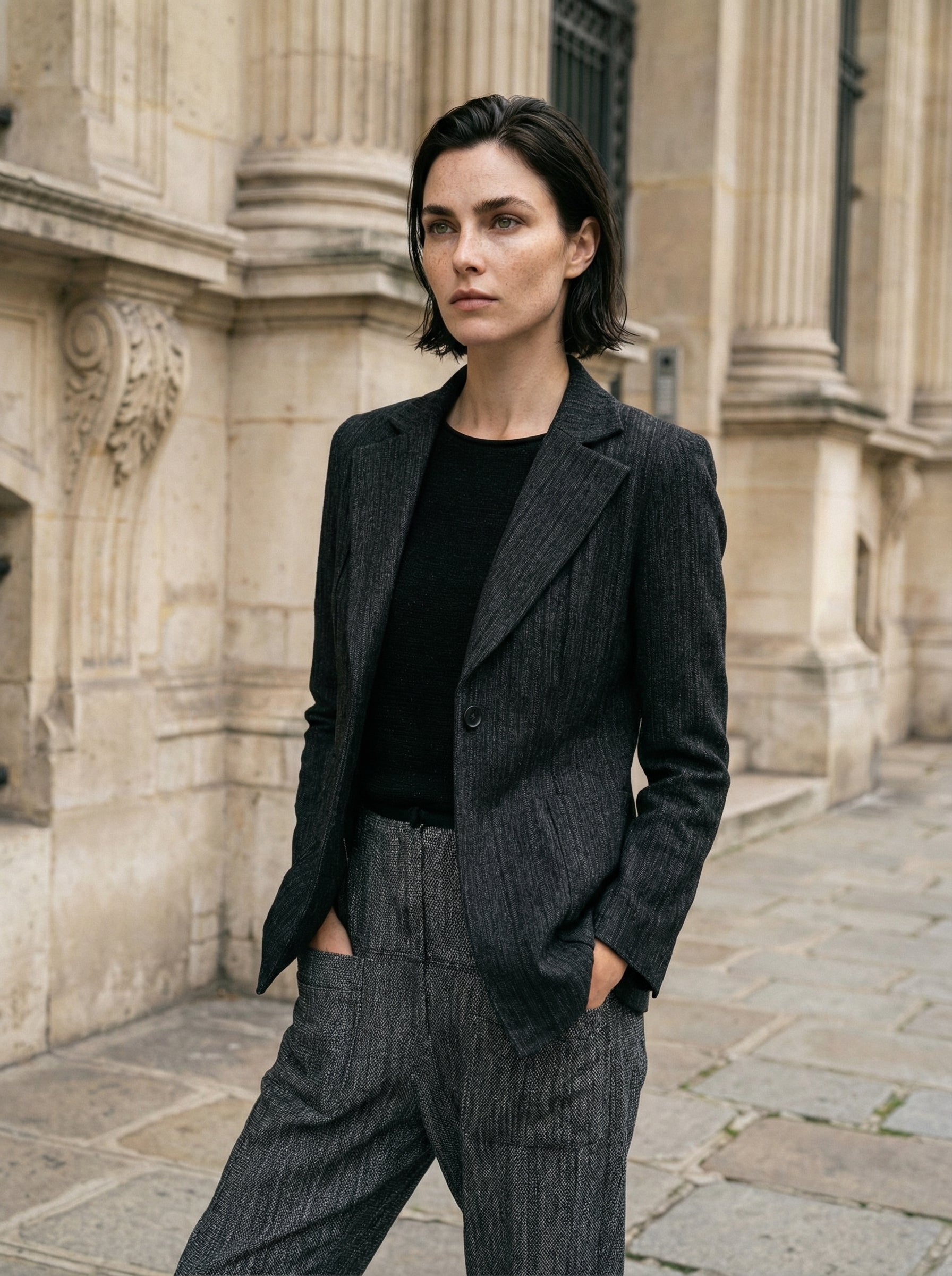 TRANSIT - Single-button striped jacket - Full Body - Standing Pose