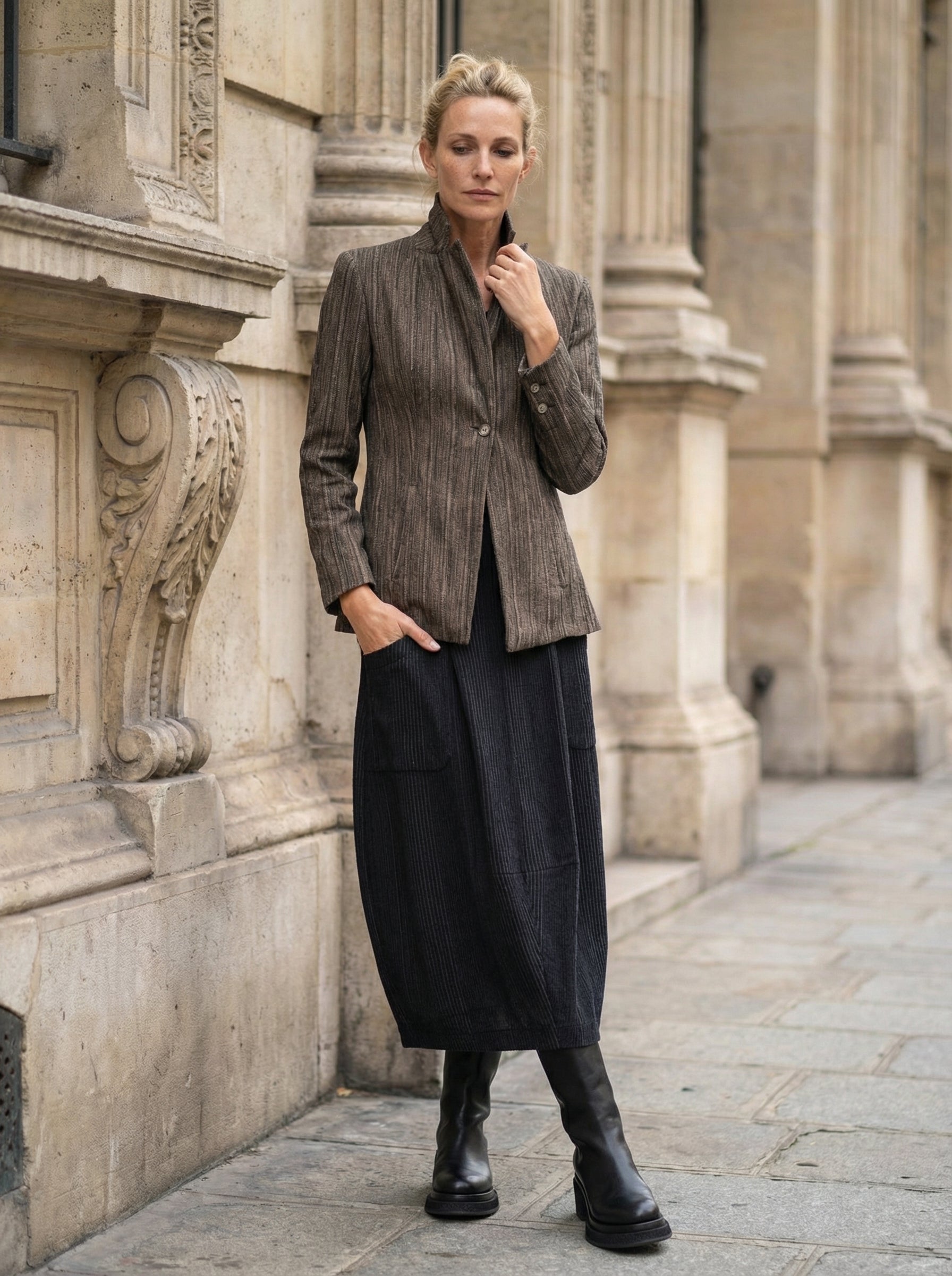 TRANSIT - Single-button striped jacket - Full Body - Standing Pose