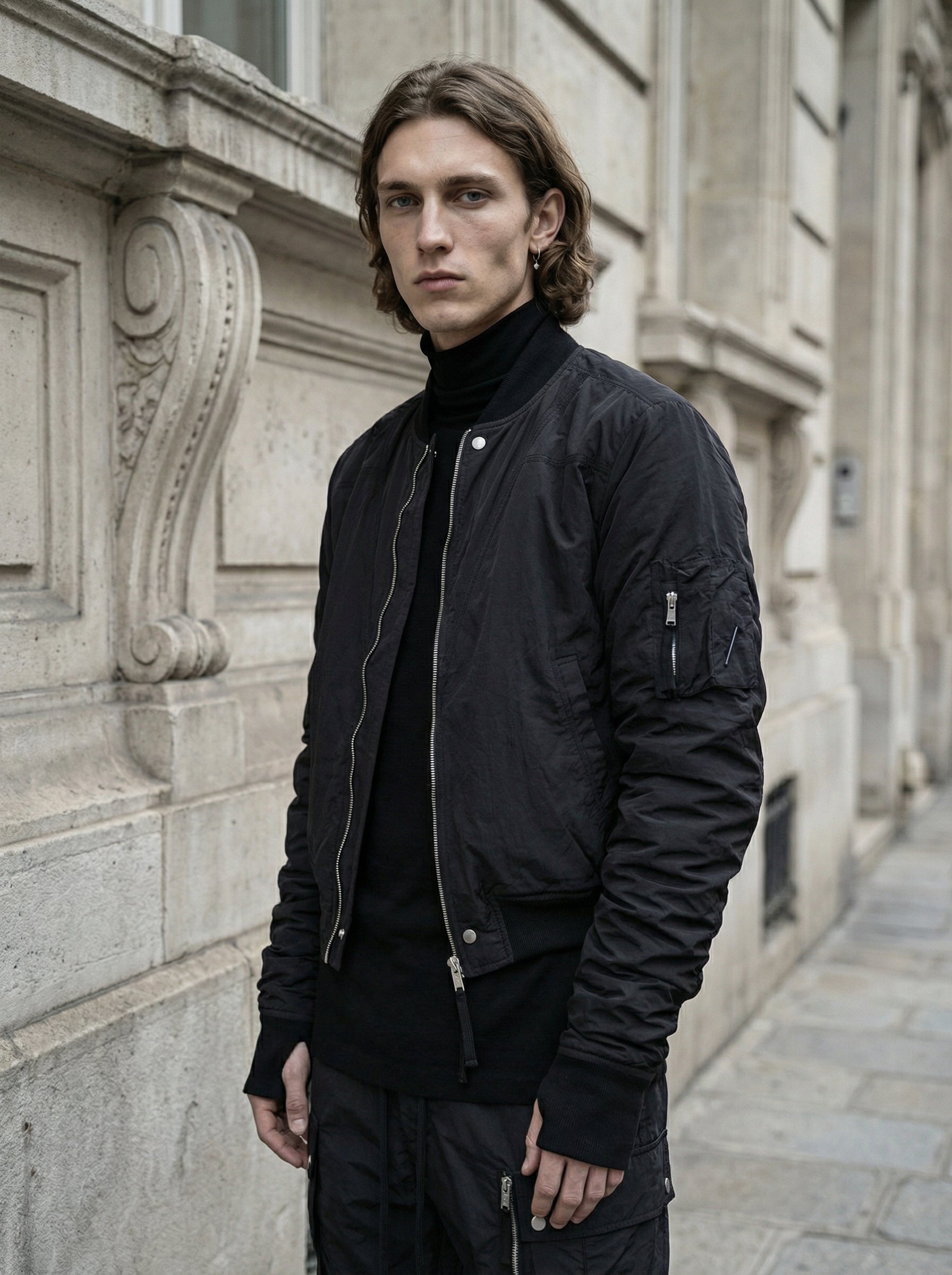 THOM KROM - Technical Bomber Jacket - Three Quarter - Detail Focus
