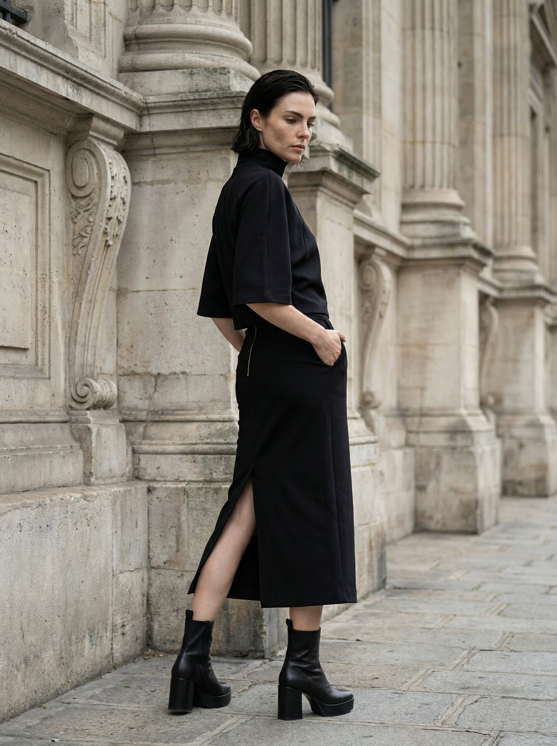 THOM KROM - Turtleneck Top - Full Body - Standing Pose