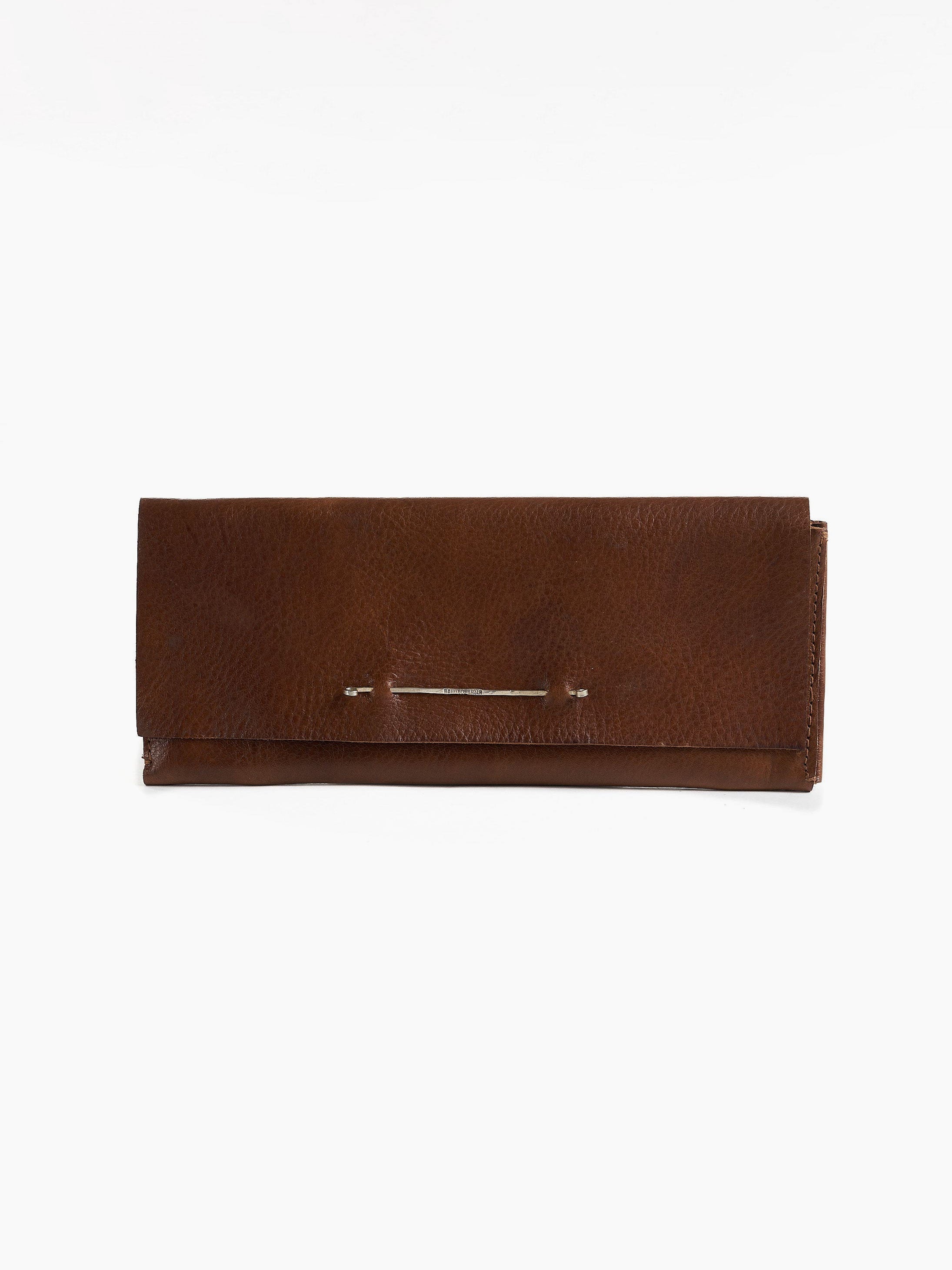 Leather Wallet with Piercing Detail