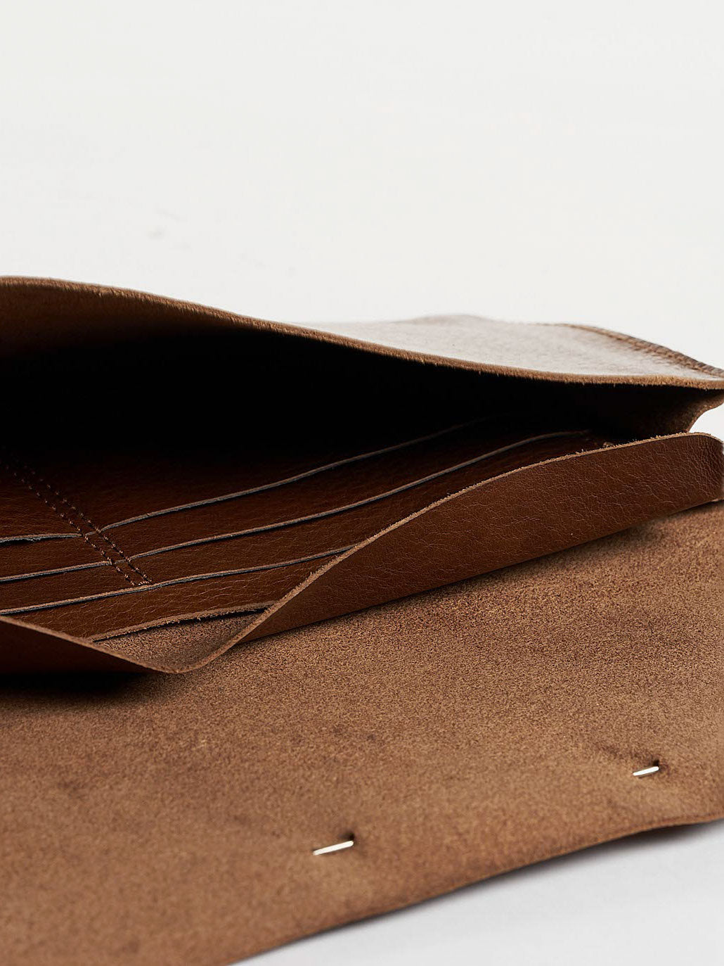 Leather Wallet with Piercing Detail