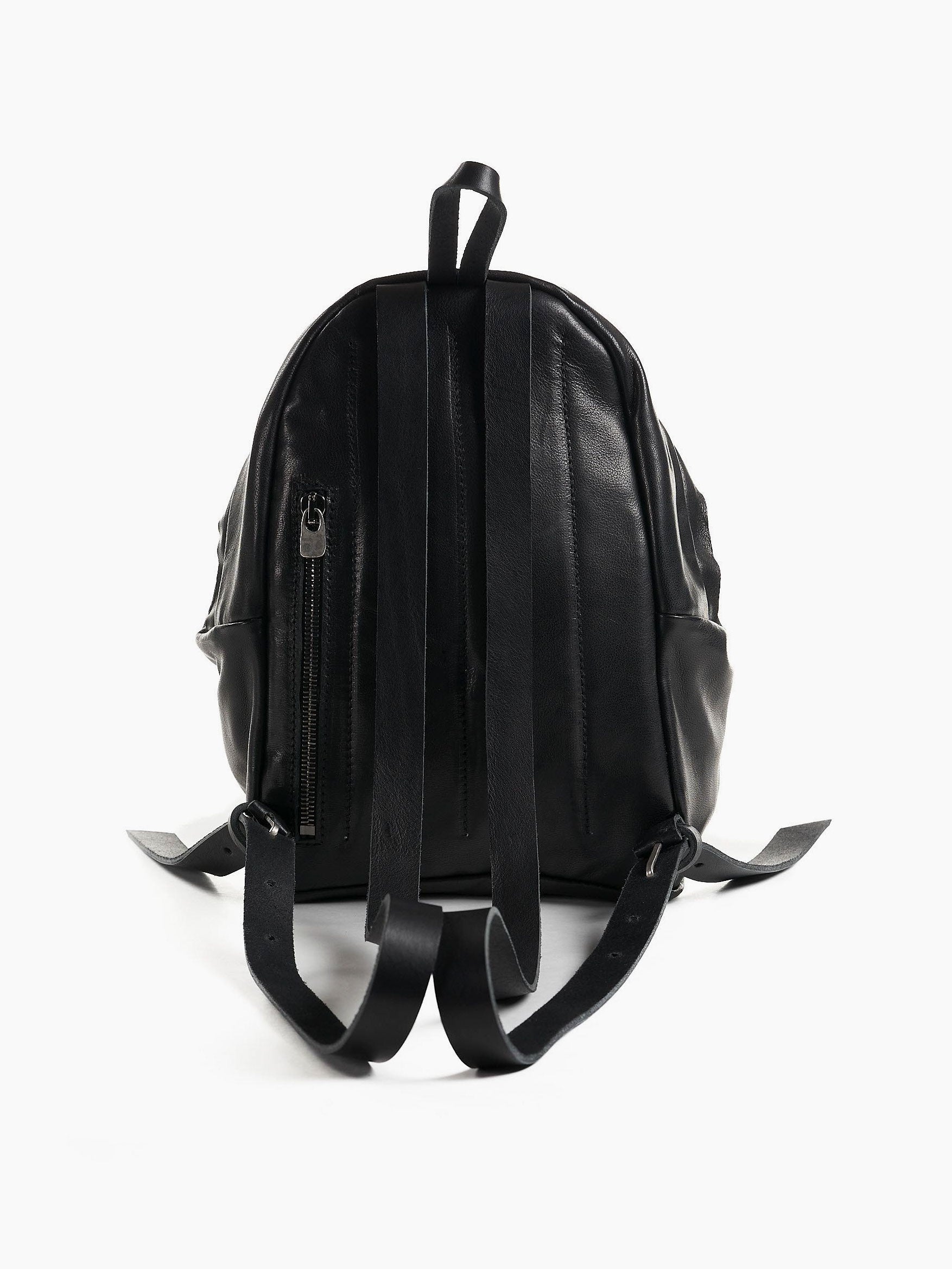 Mini Backpack with Silver Detailing
