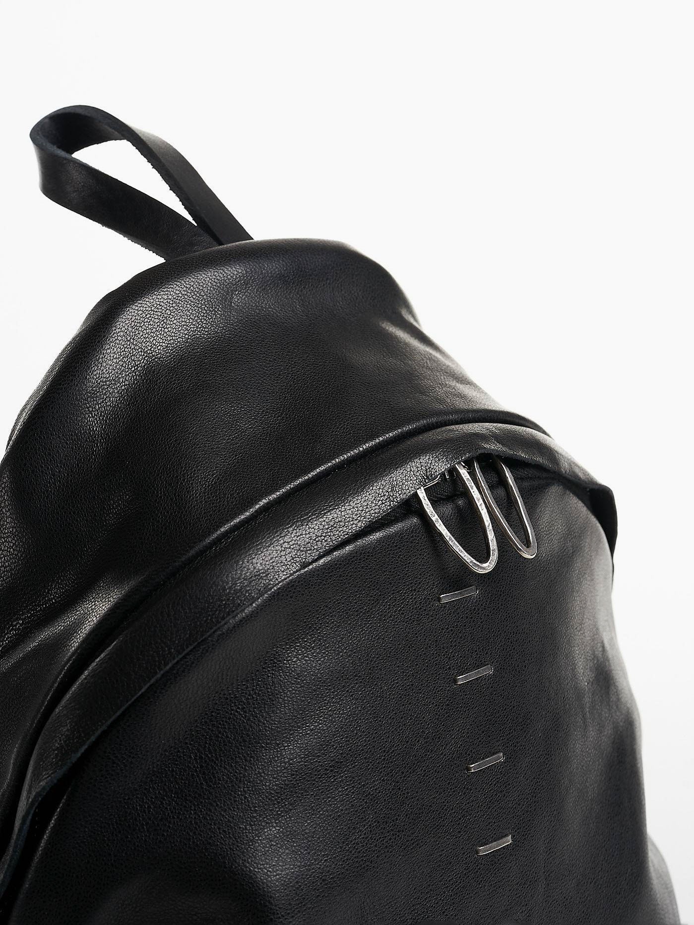 Mini Backpack with Silver Detailing