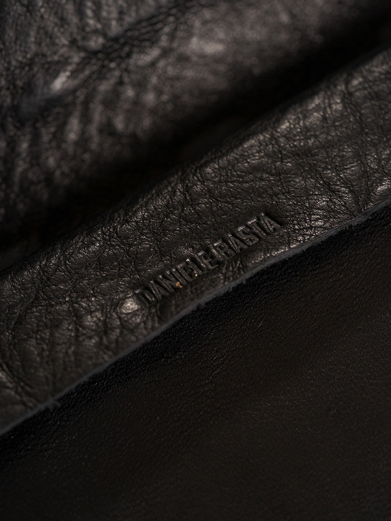 Leather Wallet with Silver Staples