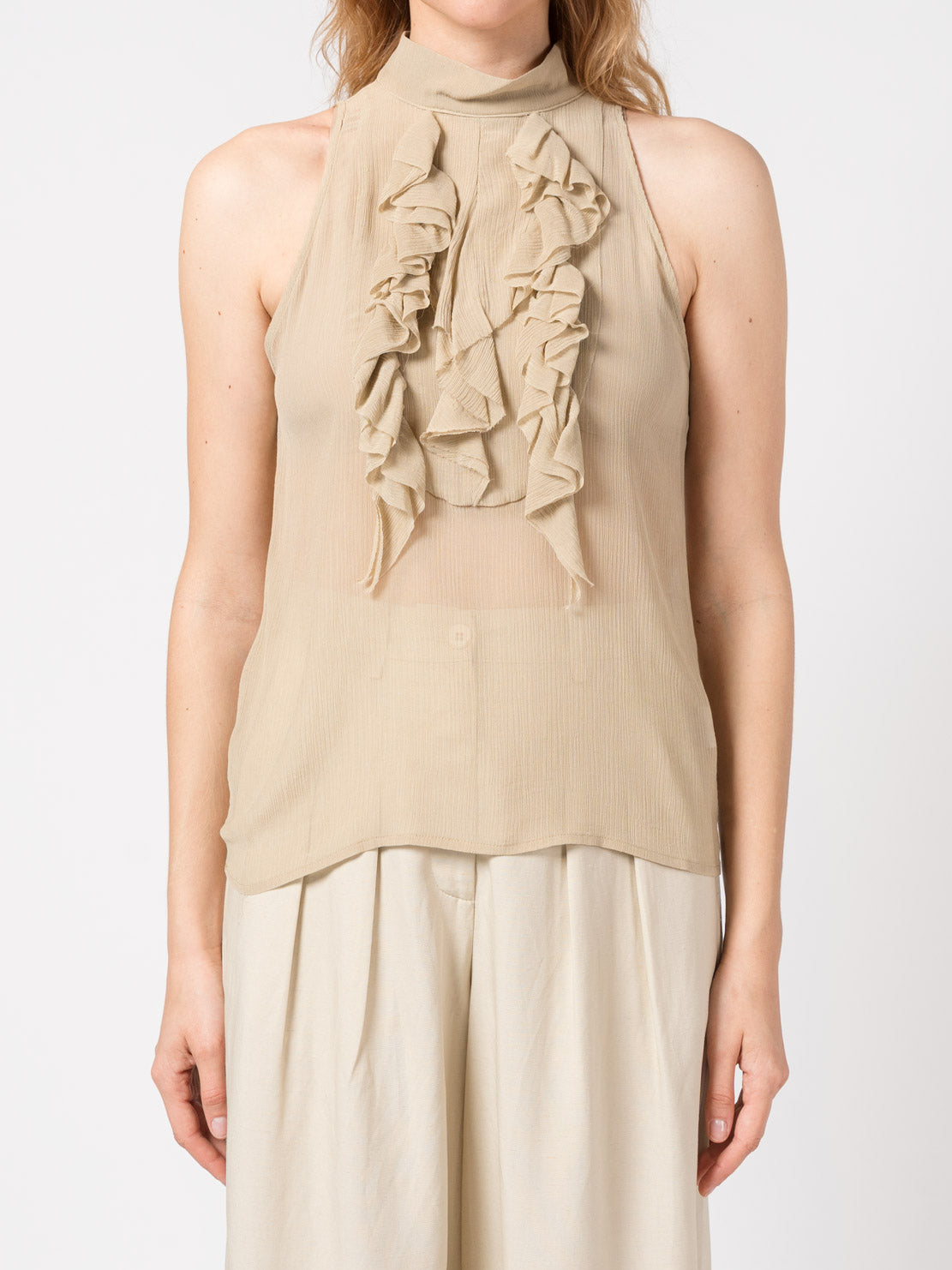 Sleeveless Ruffled Top - INN7