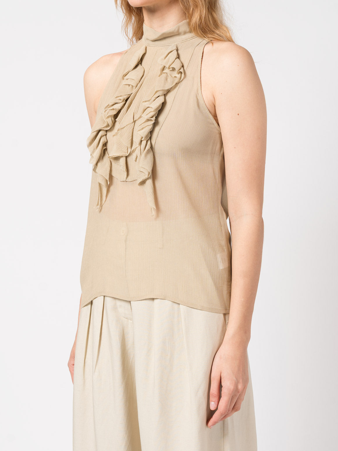 Sleeveless Ruffled Top - INN7