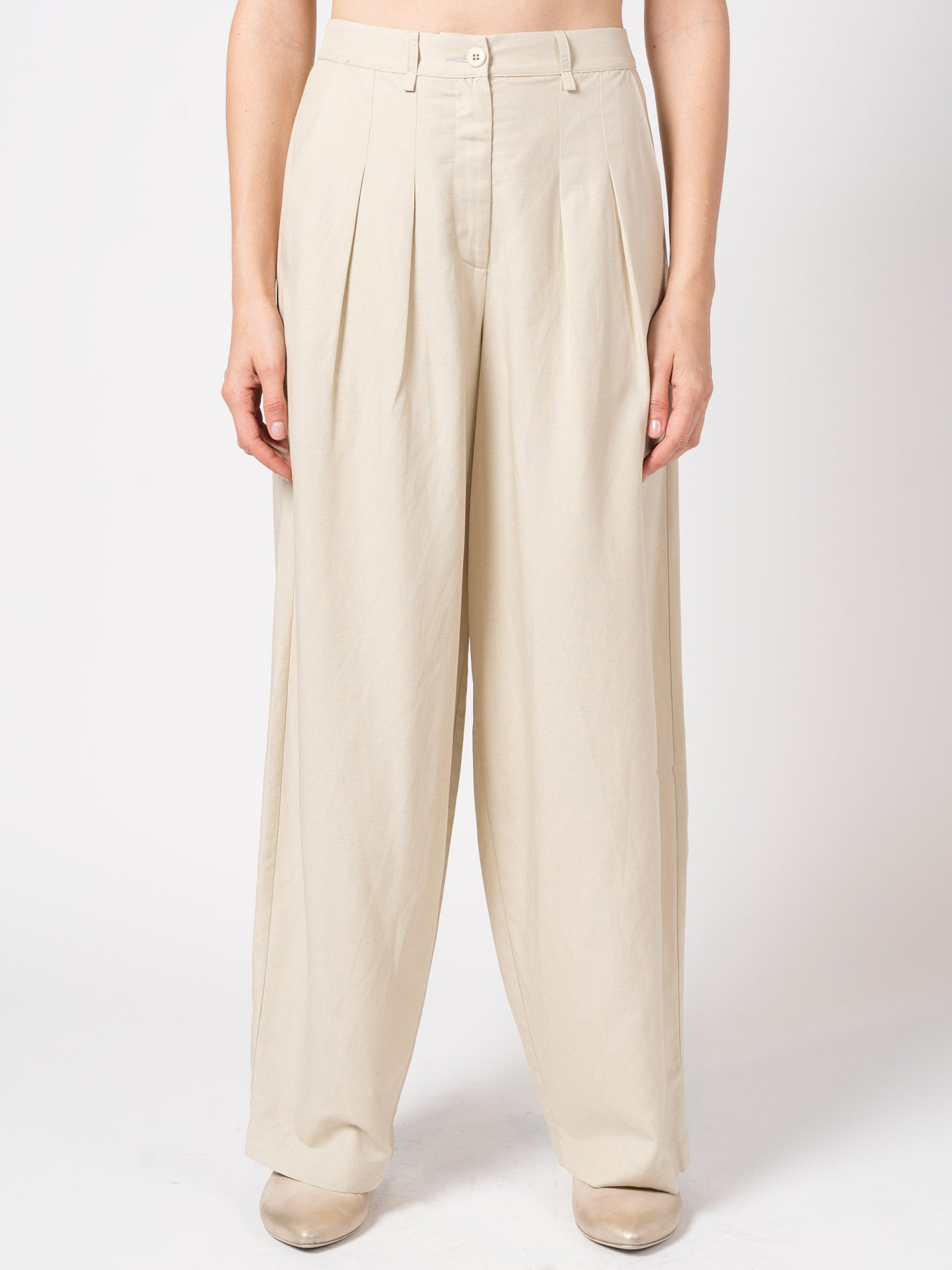 Wide-Leg Pleated Trousers - INN7