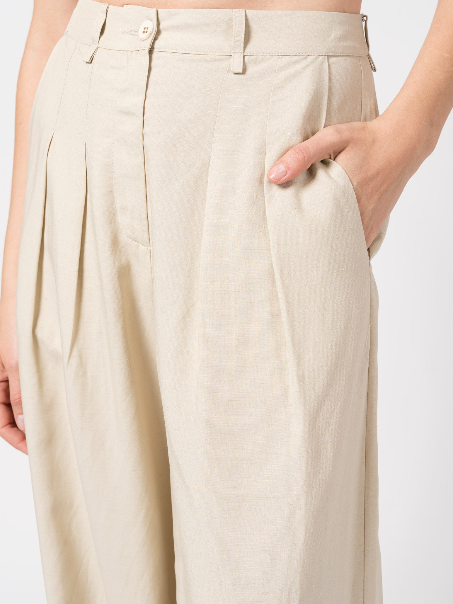 Wide-Leg Pleated Trousers - INN7