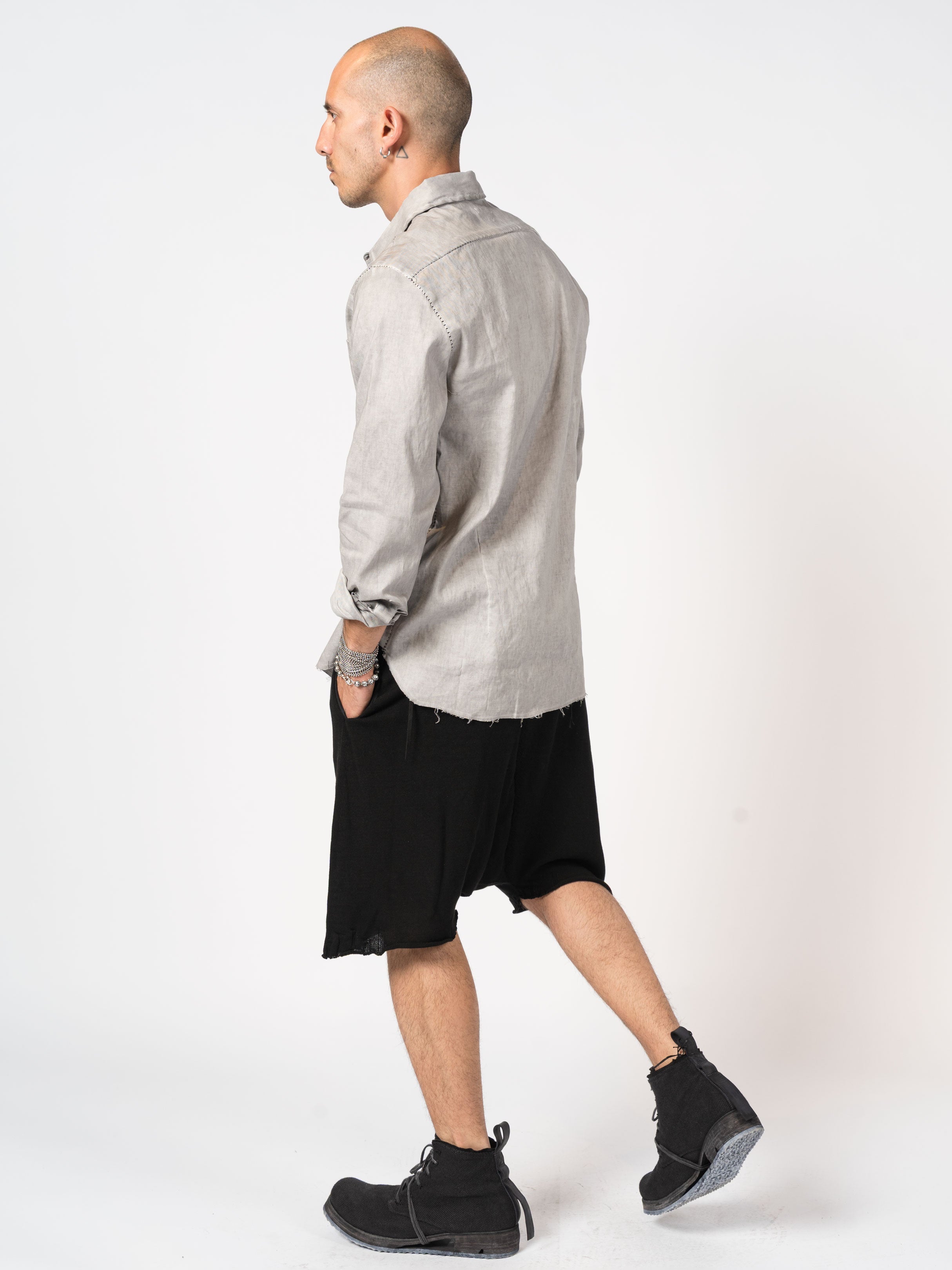Distressed Linen Blend Shirt - INN7
