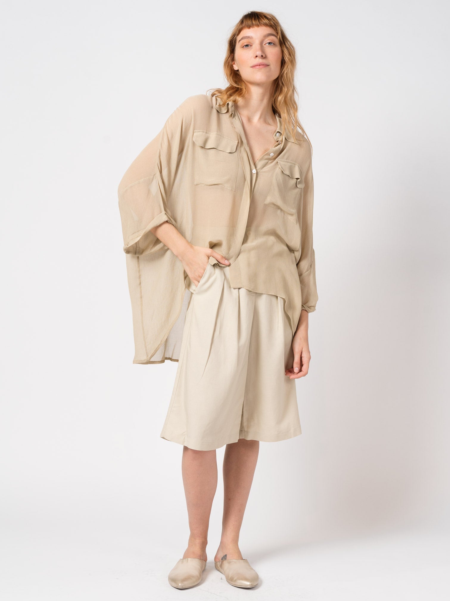 Pleated Bermuda Shorts - INN7