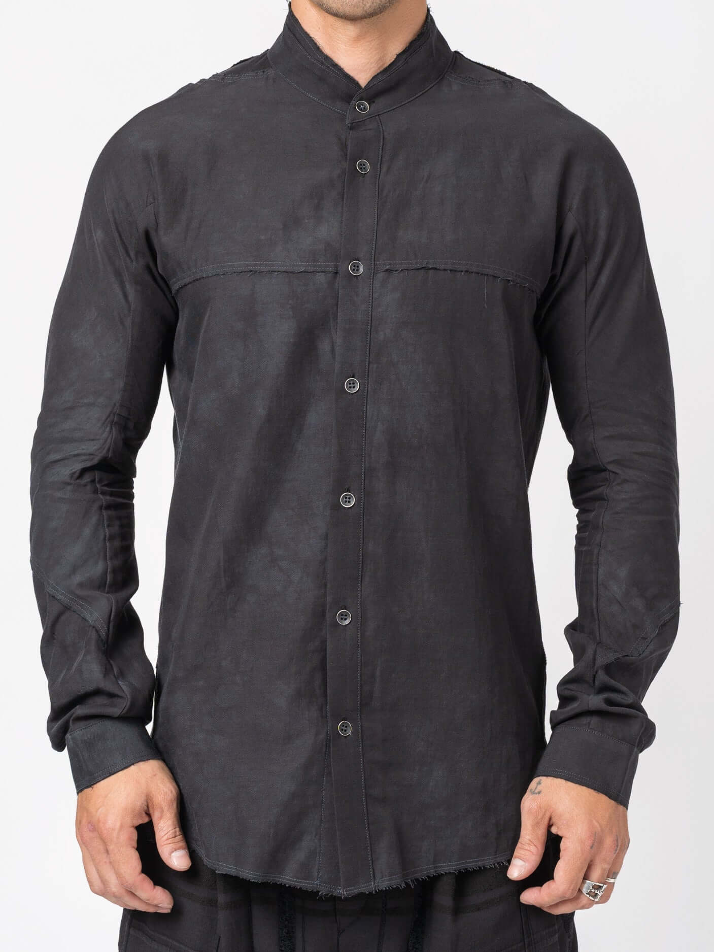 D.HYGEN Crack Random Stripe Jacquard Shirt - INN7