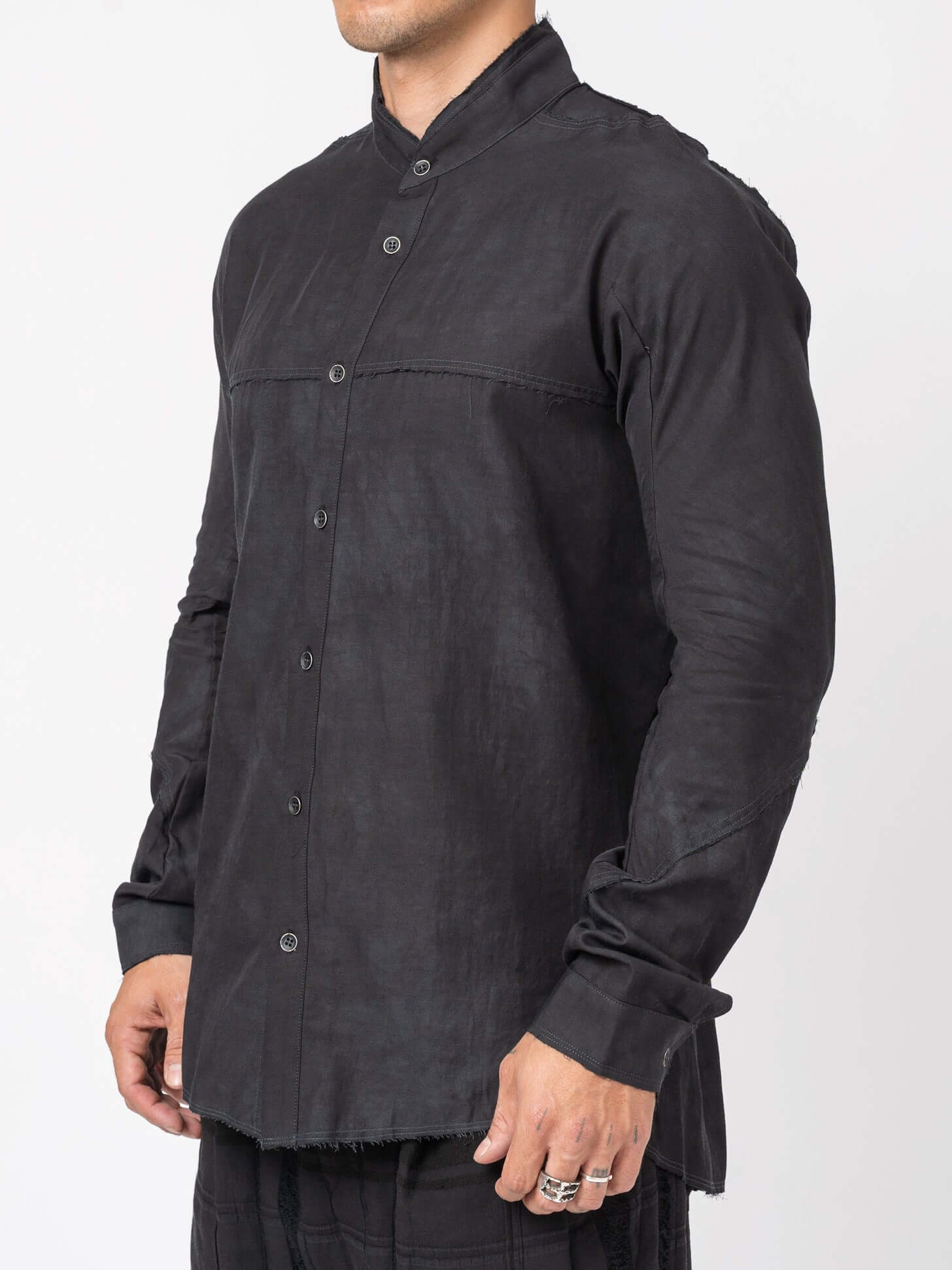 D.HYGEN Crack Random Stripe Jacquard Shirt - INN7
