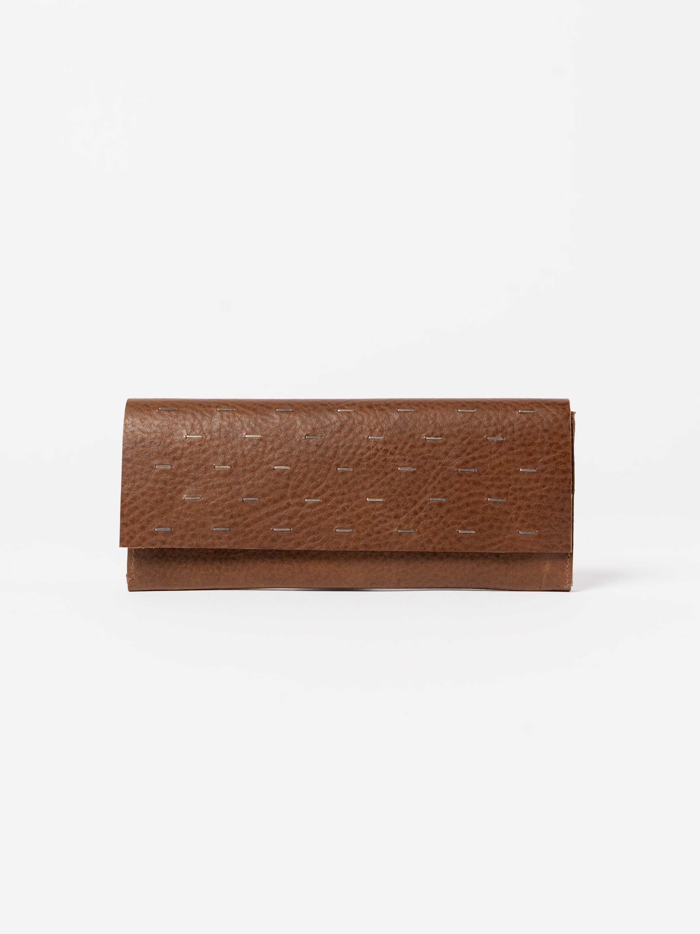 Leather Wallet with Silver Staples - INN7