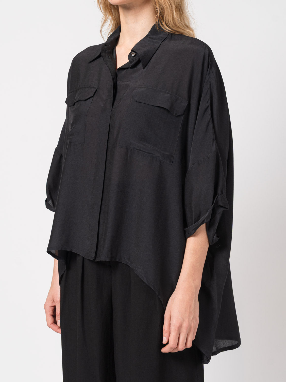 Oversized Silk-Blend Shirt - INN7