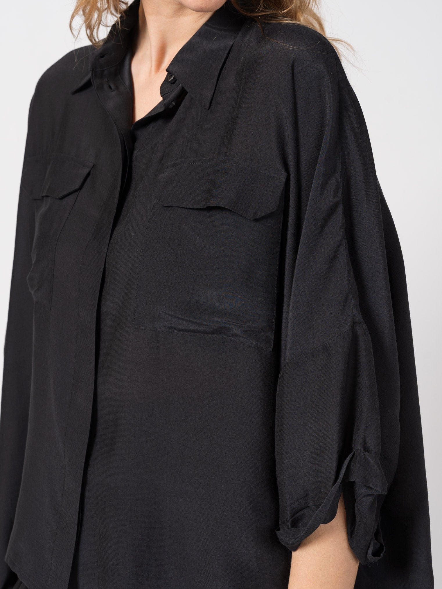Oversized Silk-Blend Shirt - INN7