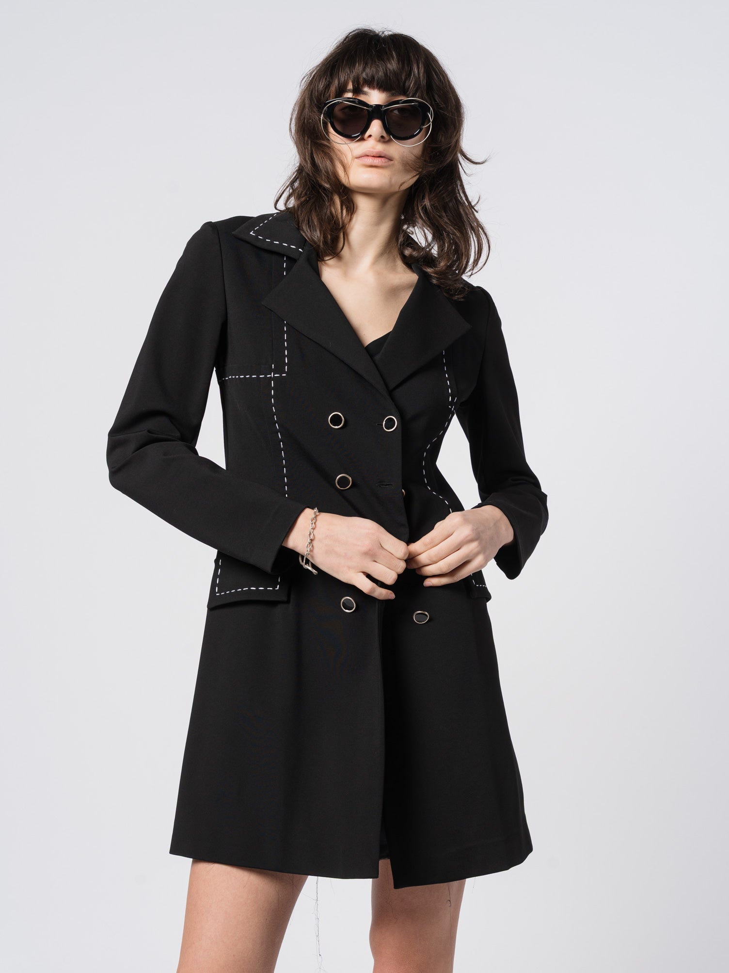 Structured Knee-Length Coat