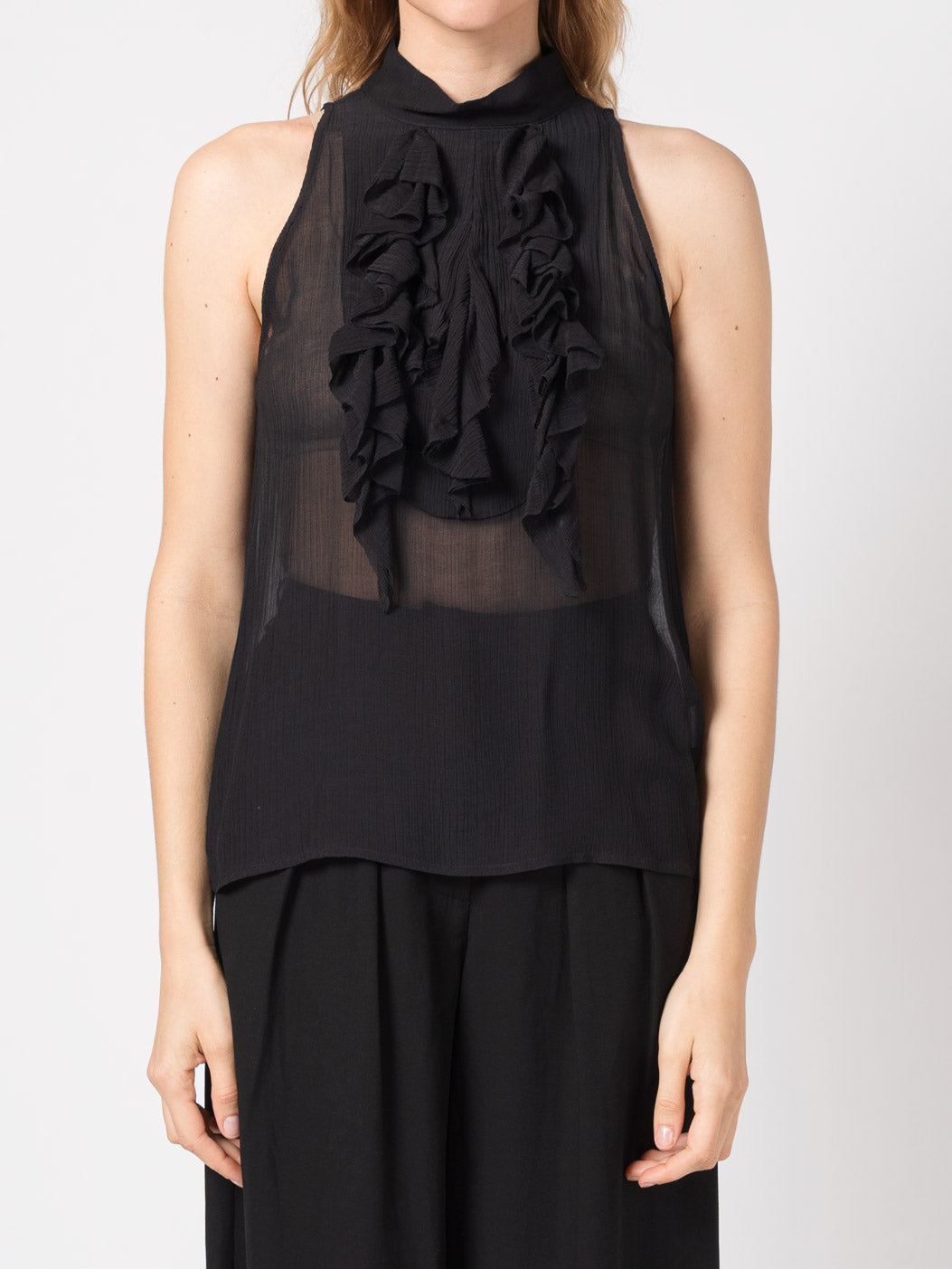 Sleeveless Ruffled Top - INN7