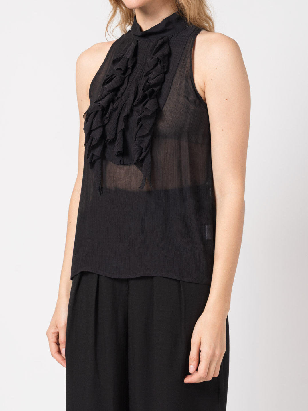 Sleeveless Ruffled Top - INN7