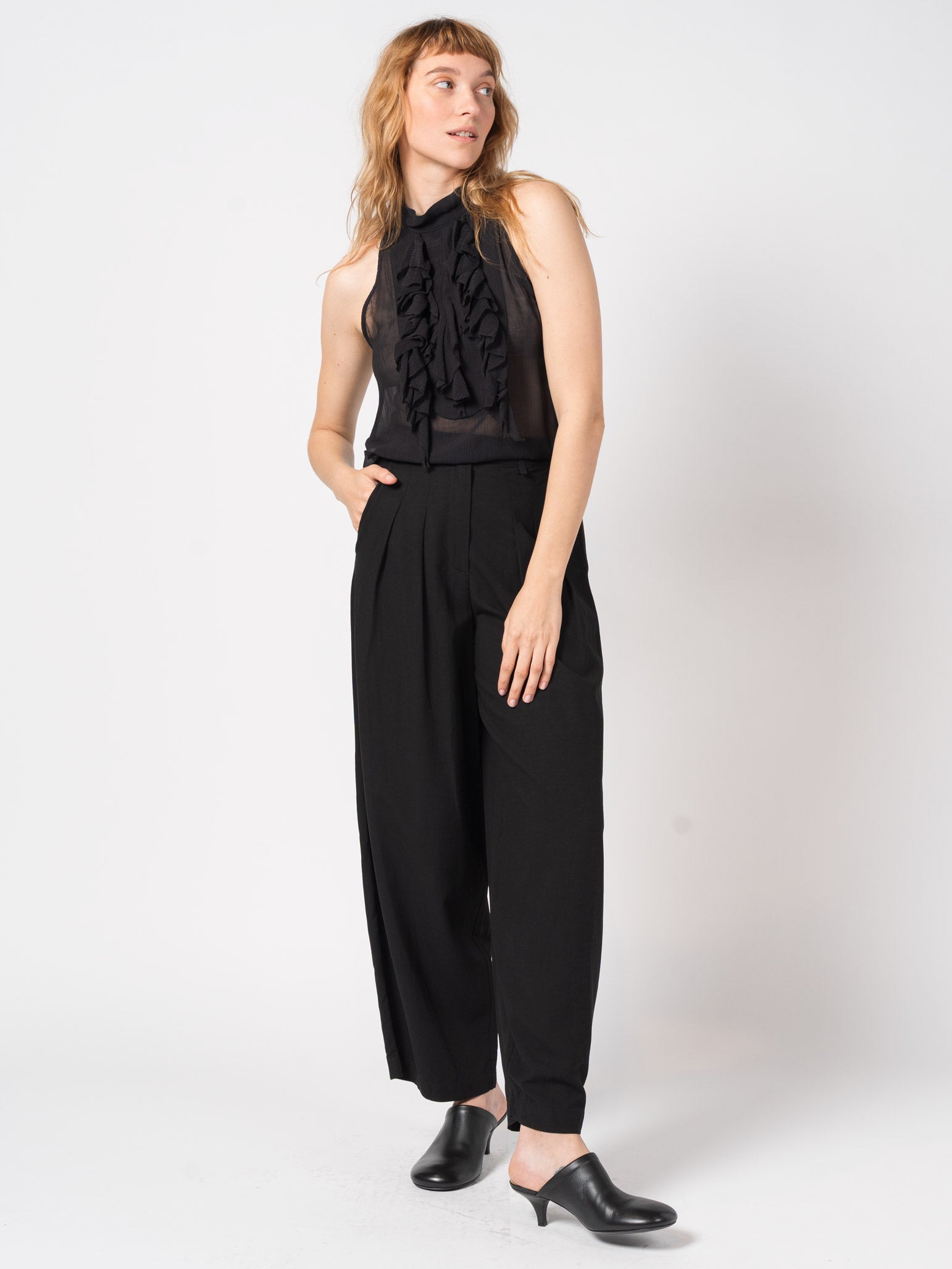 Wide-Leg Pleated Trousers - INN7