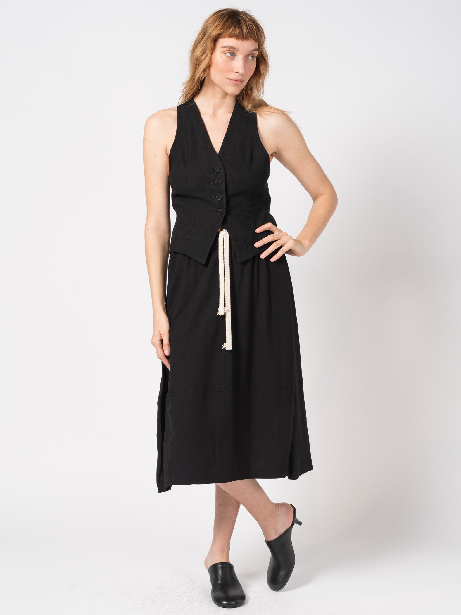 Tailored Linen-Blend Vest - INN7