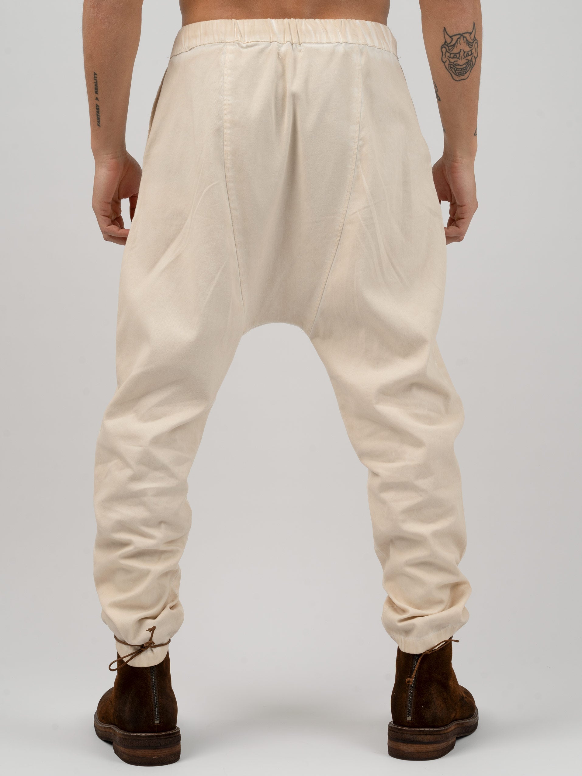 Drop Crotch Drill Cotton Pants - INN7