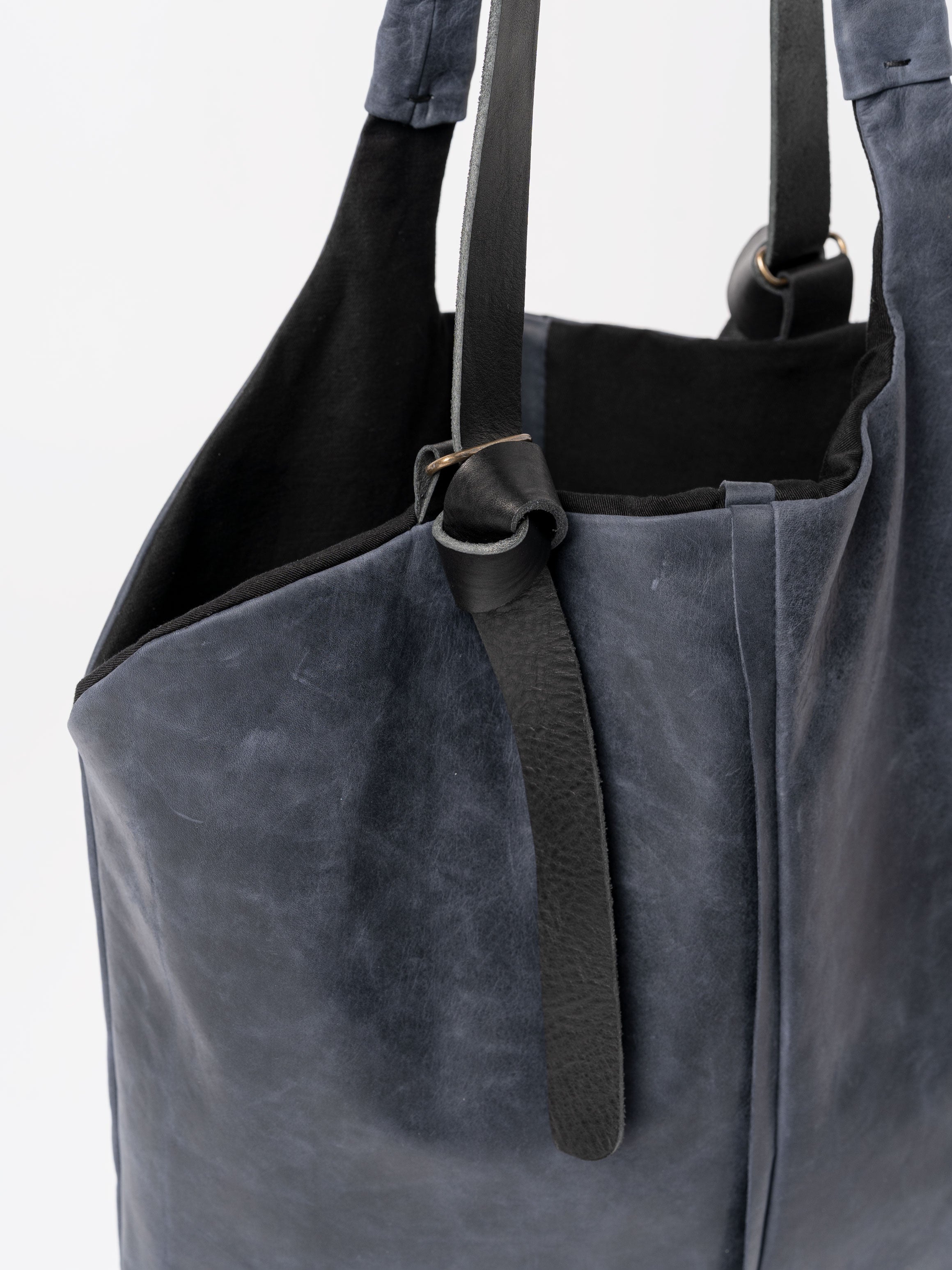 Calfskin and Cotton Shopper