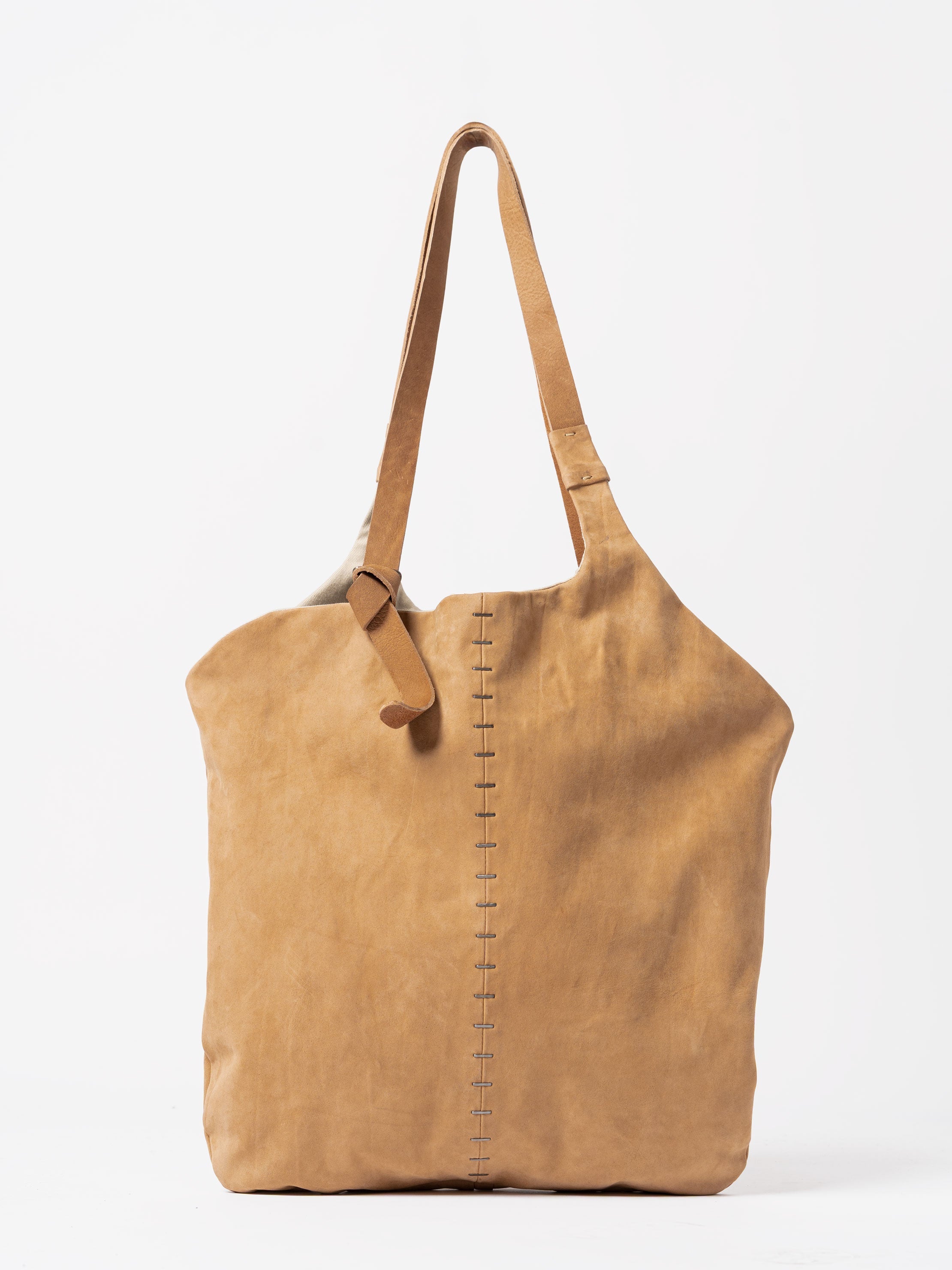 Calfskin and Cotton Shopper