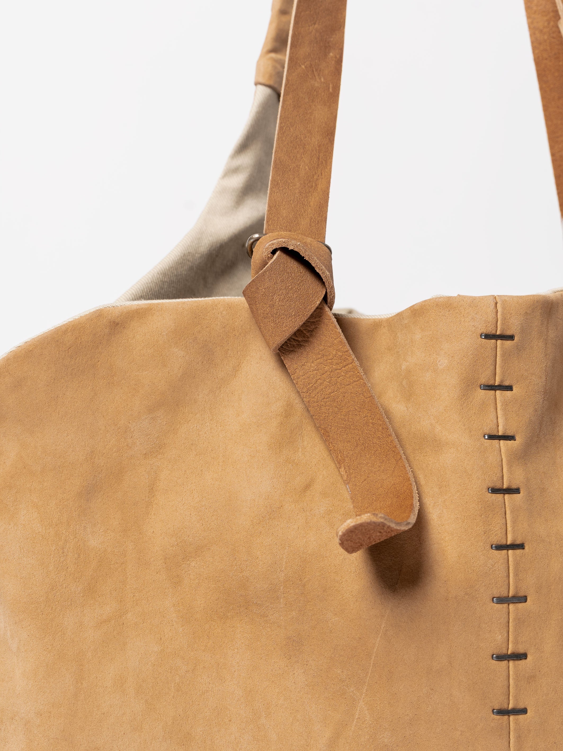 Calfskin and Cotton Shopper