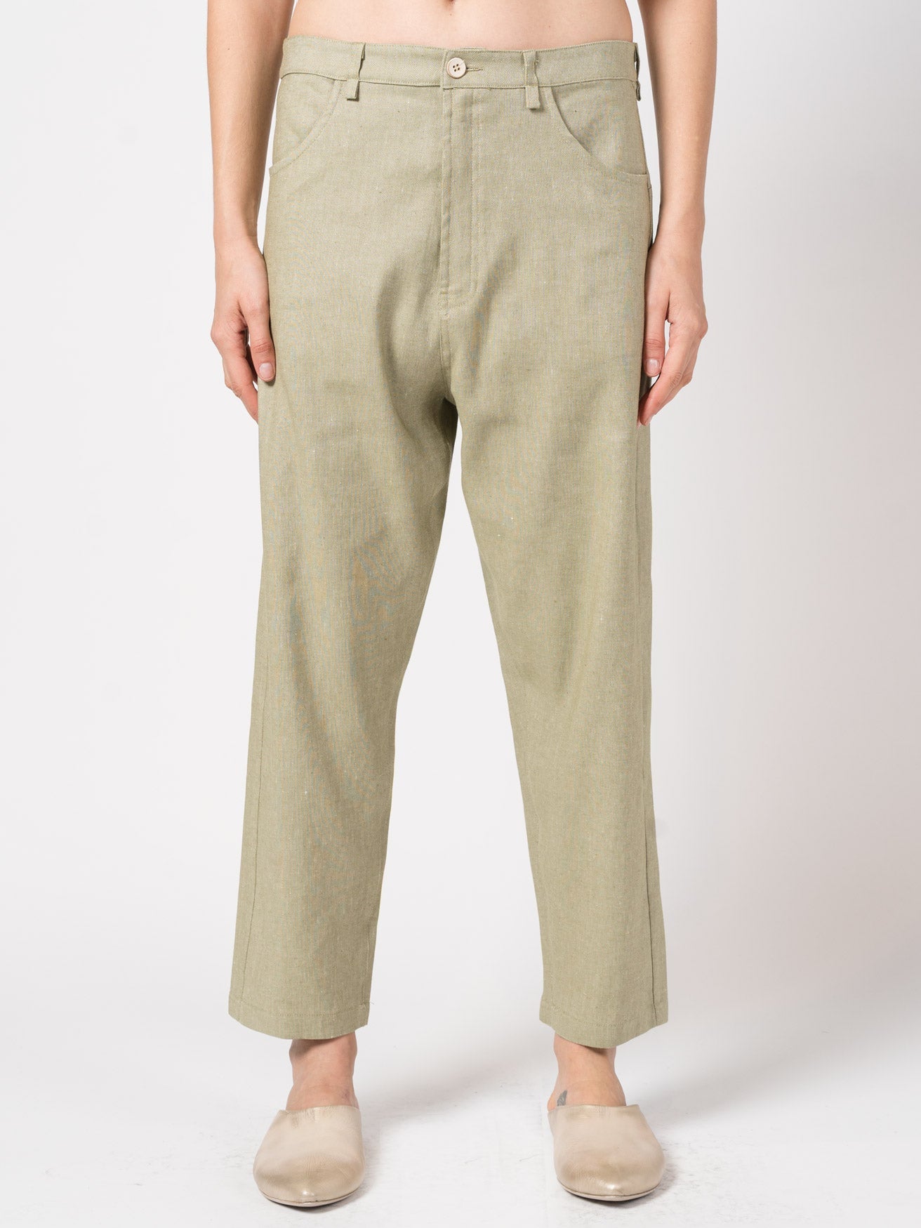 Tapered Linen-Blend Trousers - INN7
