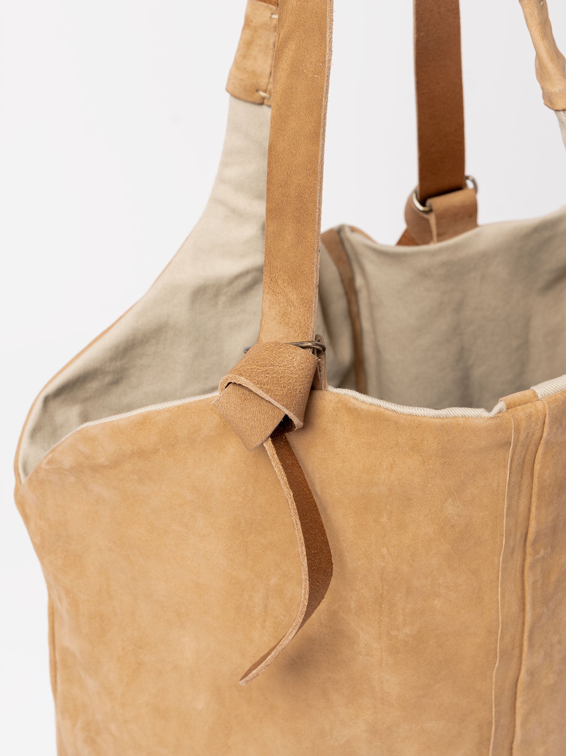 Calfskin and Cotton Shopper