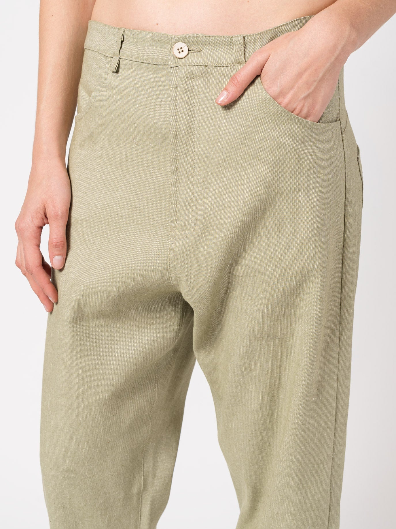 Tapered Linen-Blend Trousers - INN7