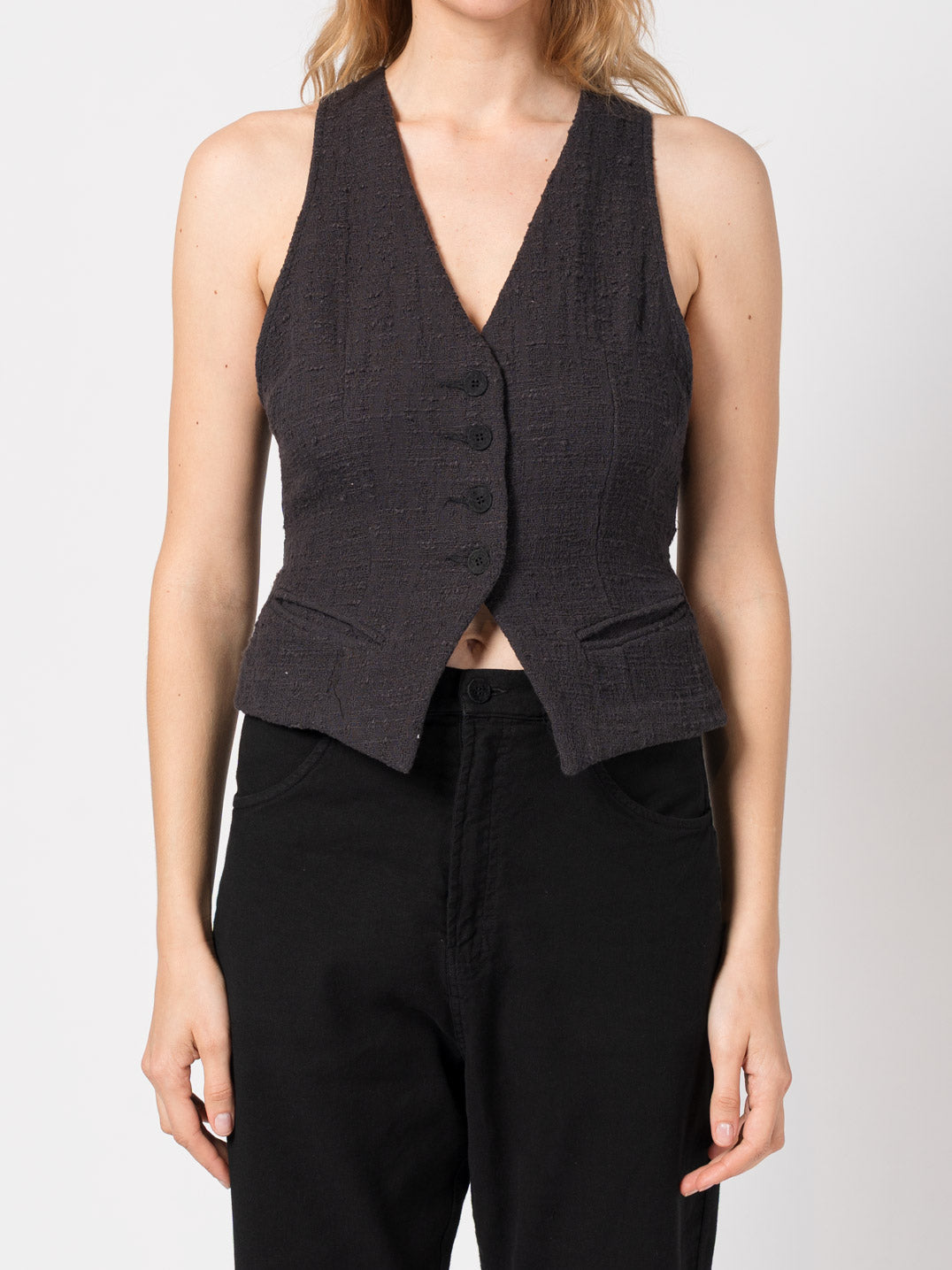 Textured Fitted Vest - INN7