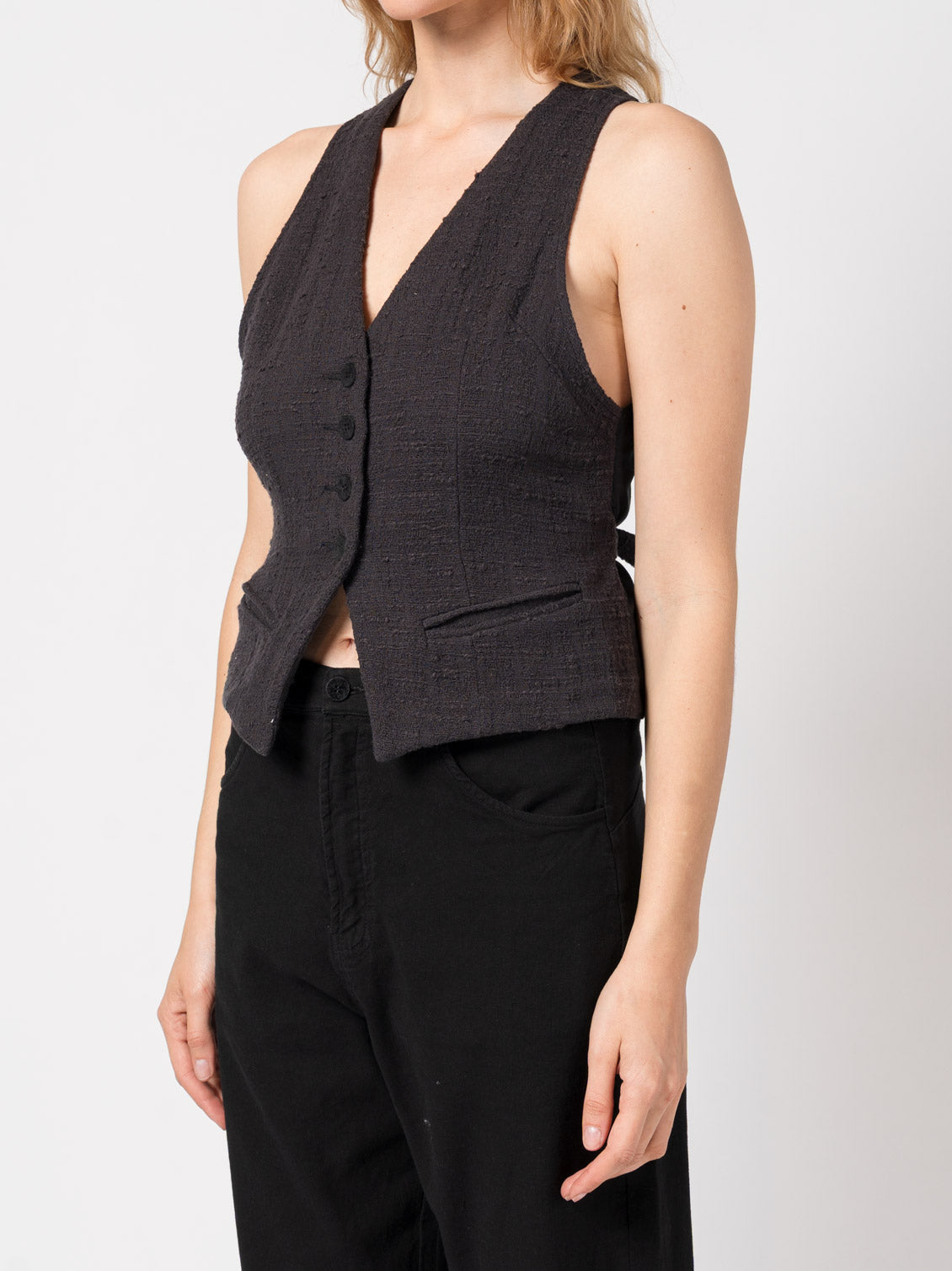 Textured Fitted Vest - INN7
