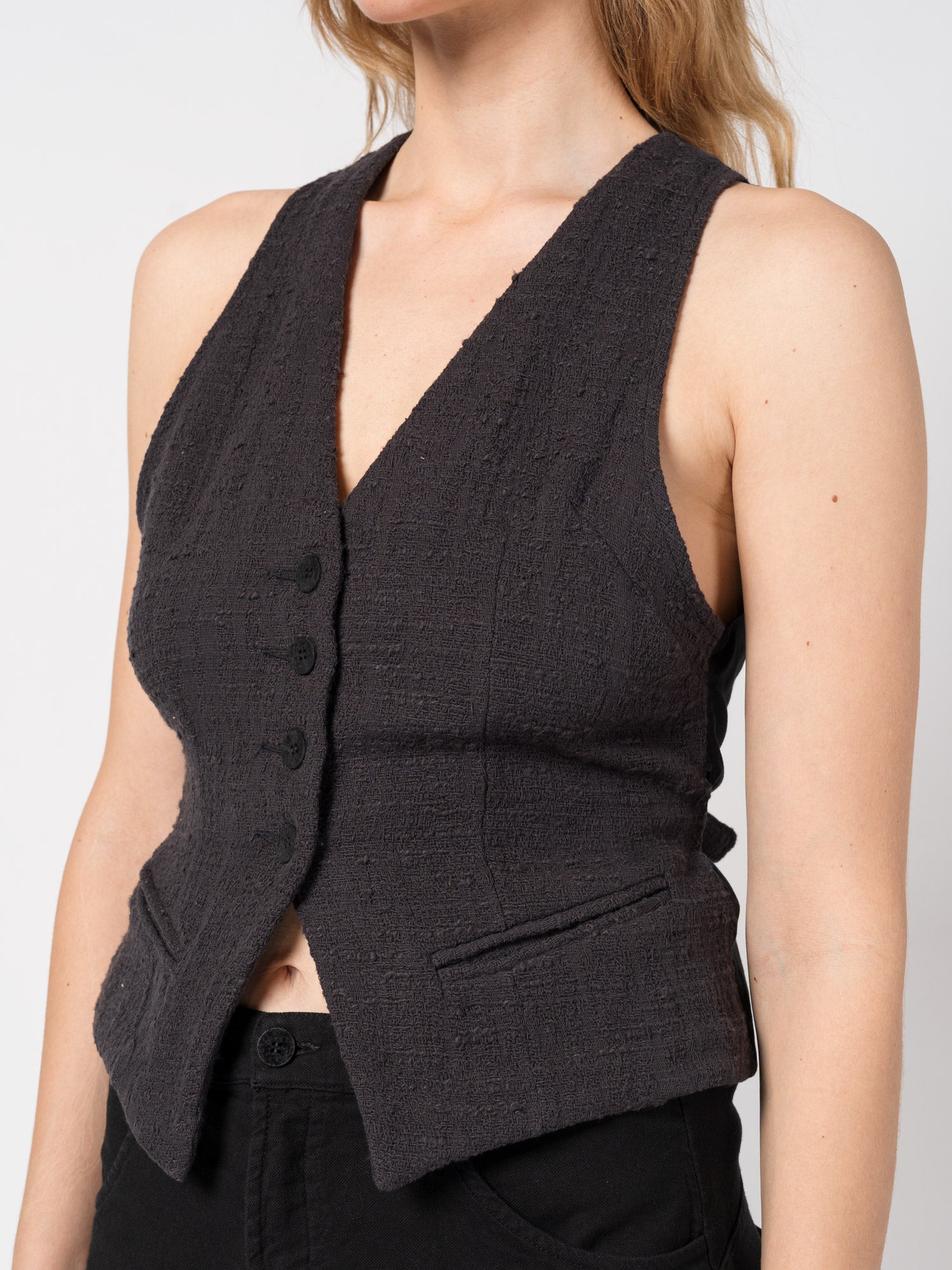 Textured Fitted Vest - INN7