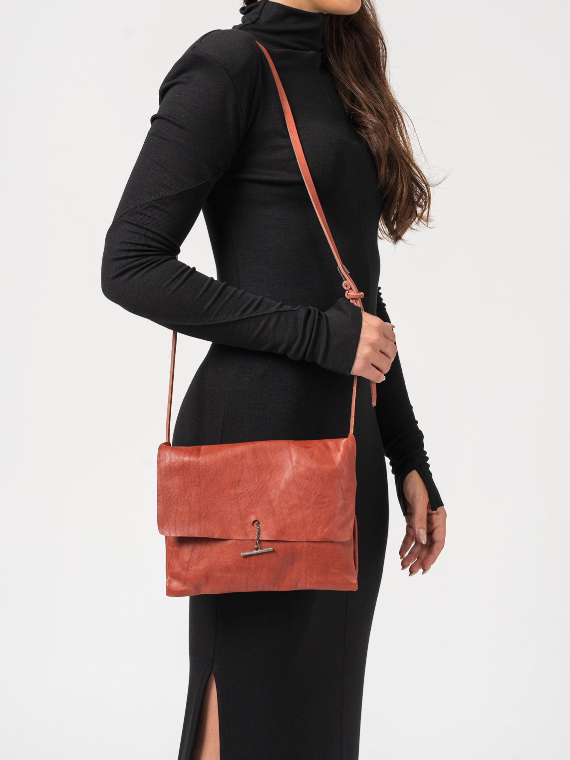 Silver Bar Bullskin Crossbody Bag - INN7
