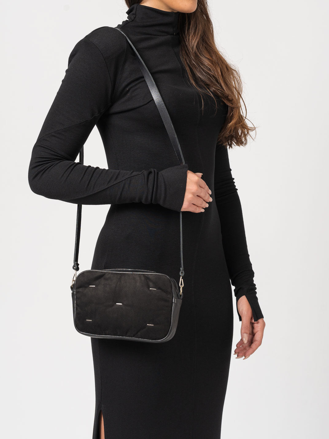 Silver Staples Padded Crossbody Bag - INN7