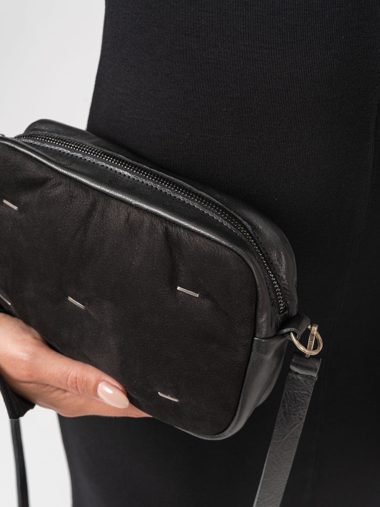Silver Staples Padded Crossbody Bag - INN7