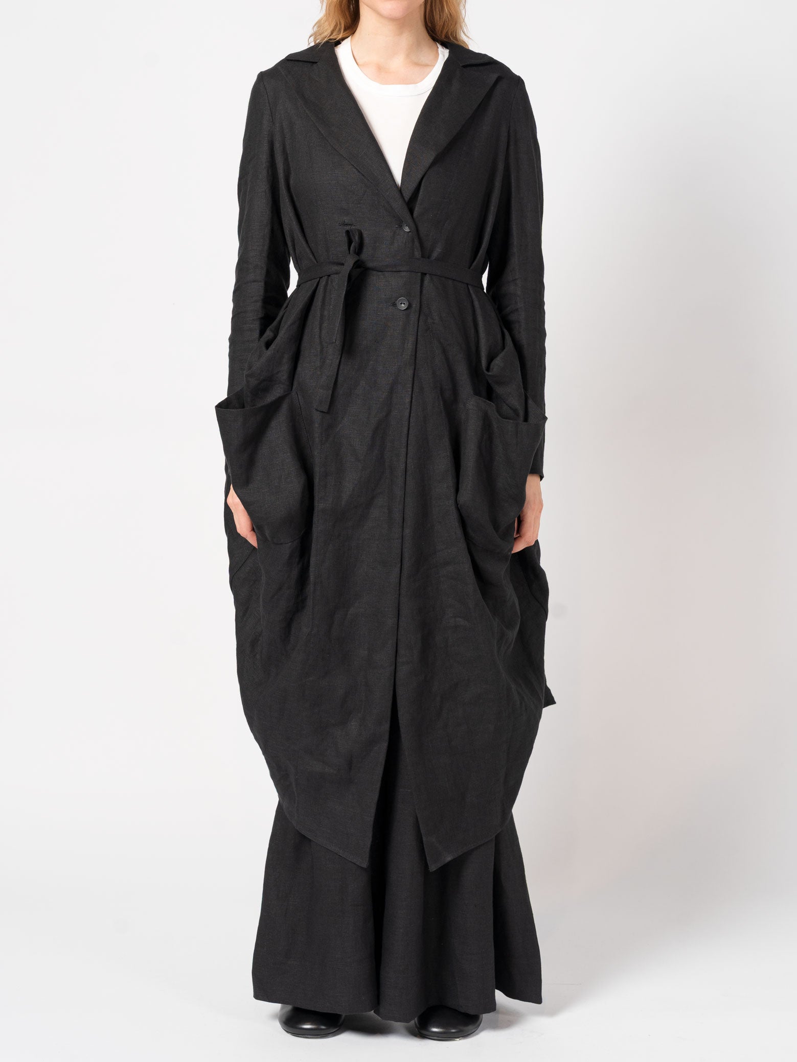 Linen Belted Coat - INN7