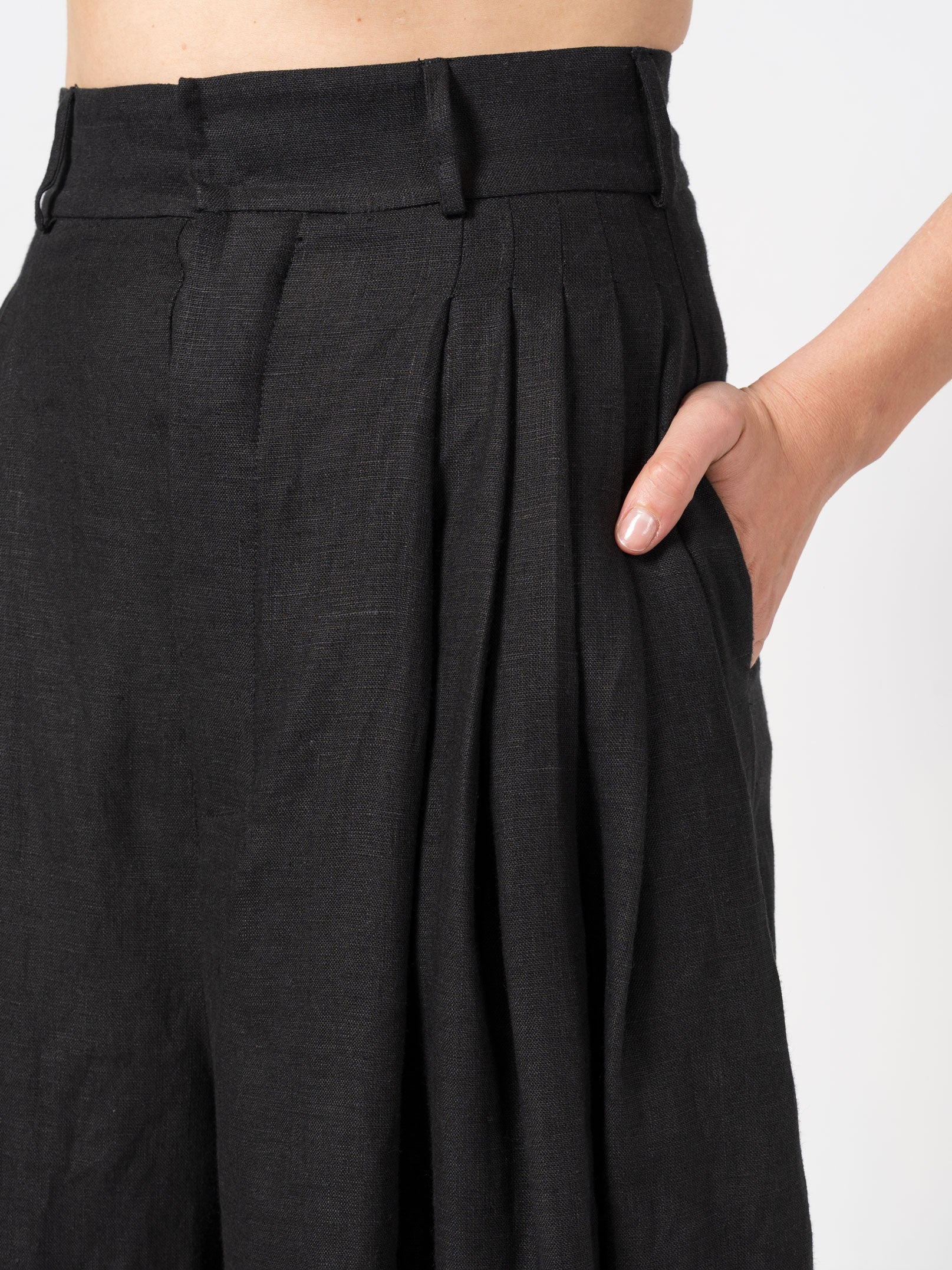 Wide-Leg Linen Pants - INN7
