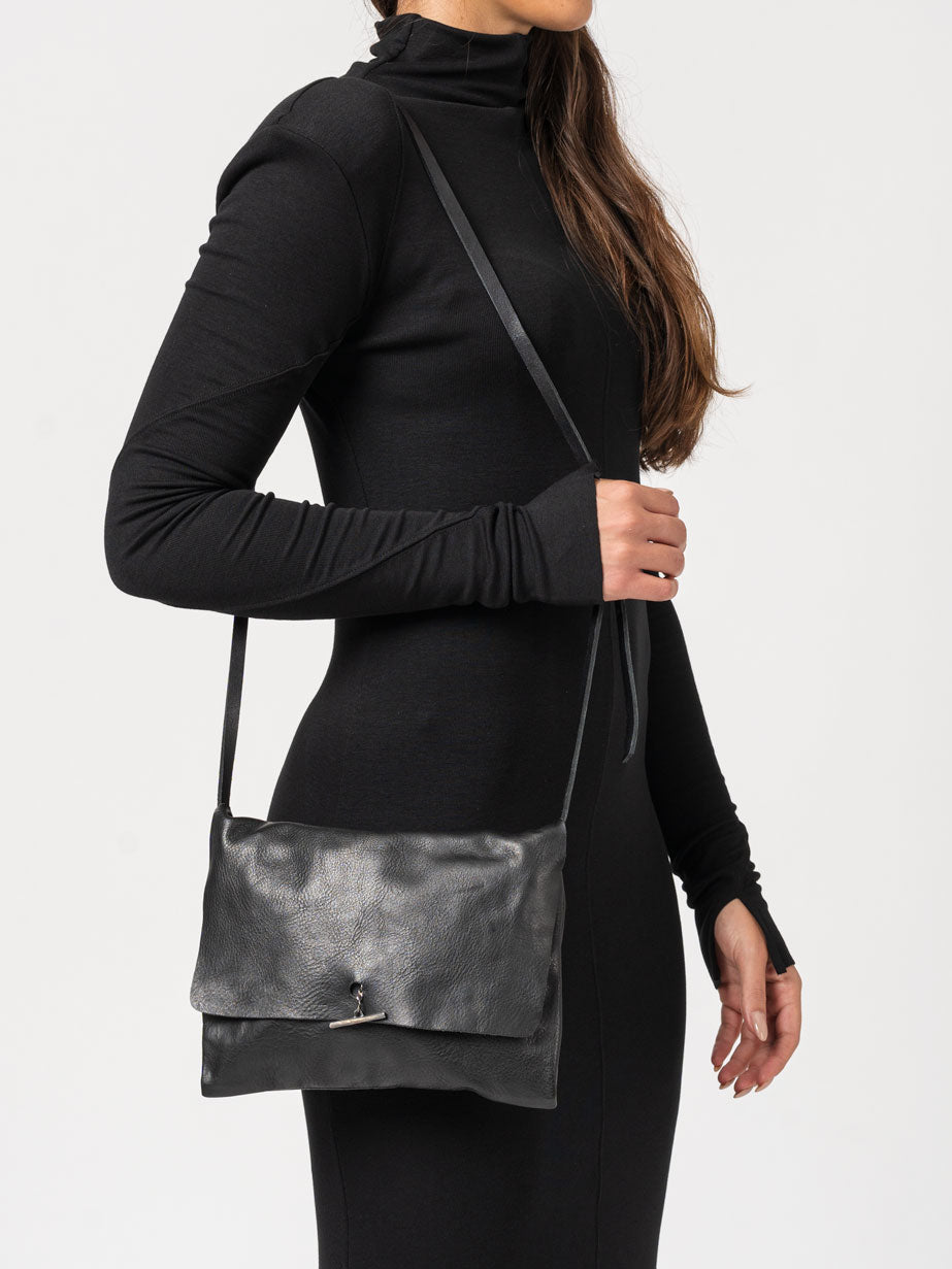 Silver Bar Bullskin Crossbody Bag - INN7