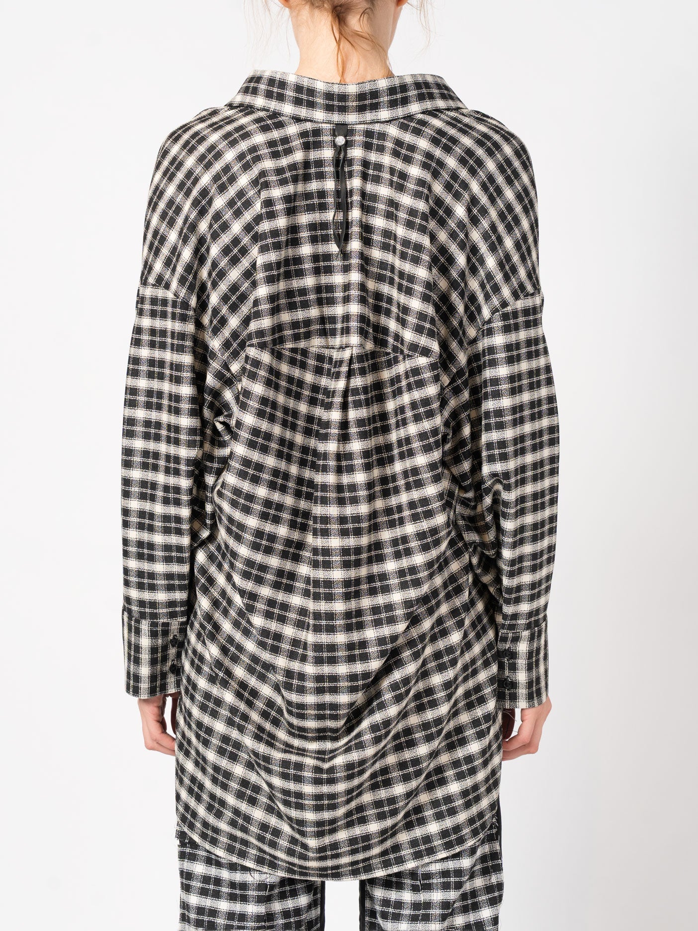 Oversized Plaid Cotton Shirt - INN7
