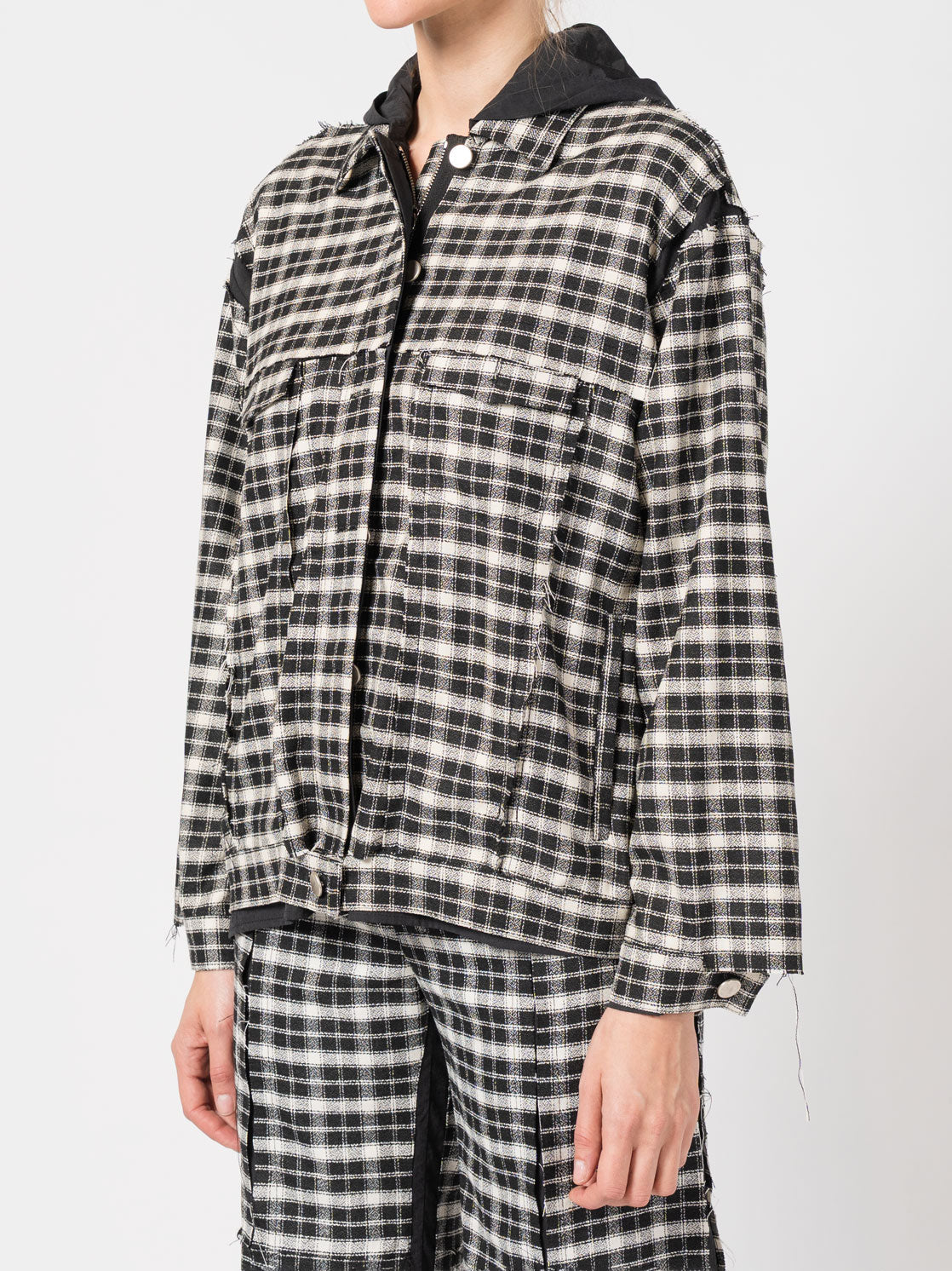 Two-Layer Cotton Jacket with Hood