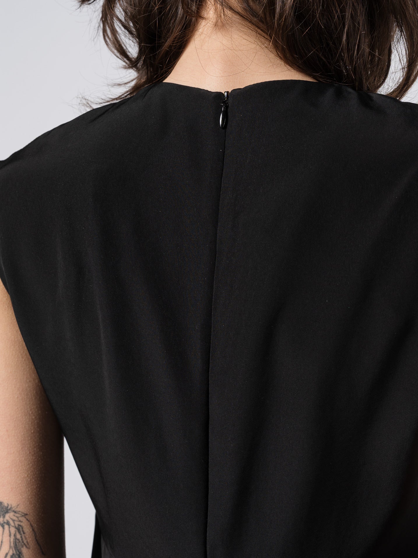 Midi Dress with Pleated Motif