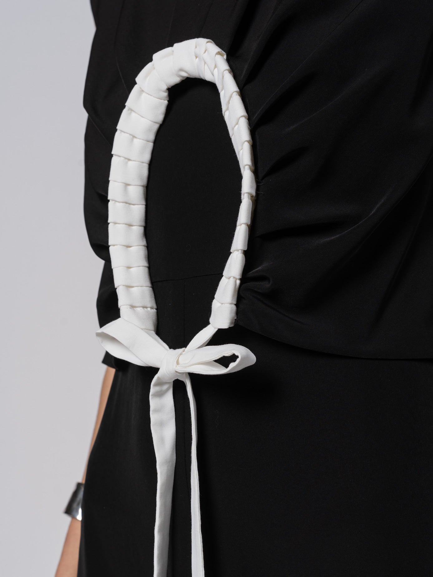 Midi Dress with Pleated Motif