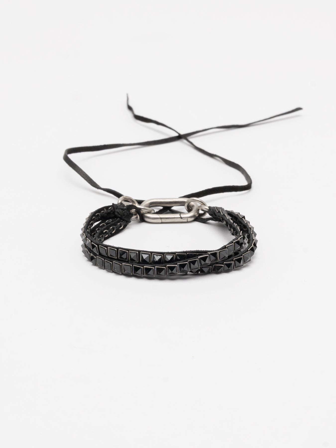 Leather and Hematite Wrap Bracelet - INN7